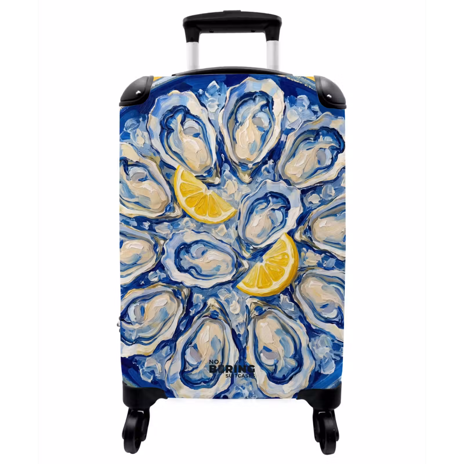 Koffer - Austern – Zitrone – Eis – Modern – Gelb - Oesters - Citroen - IJs - Modern - Geel NBS - Handbagage koffer - Vrouwen middel