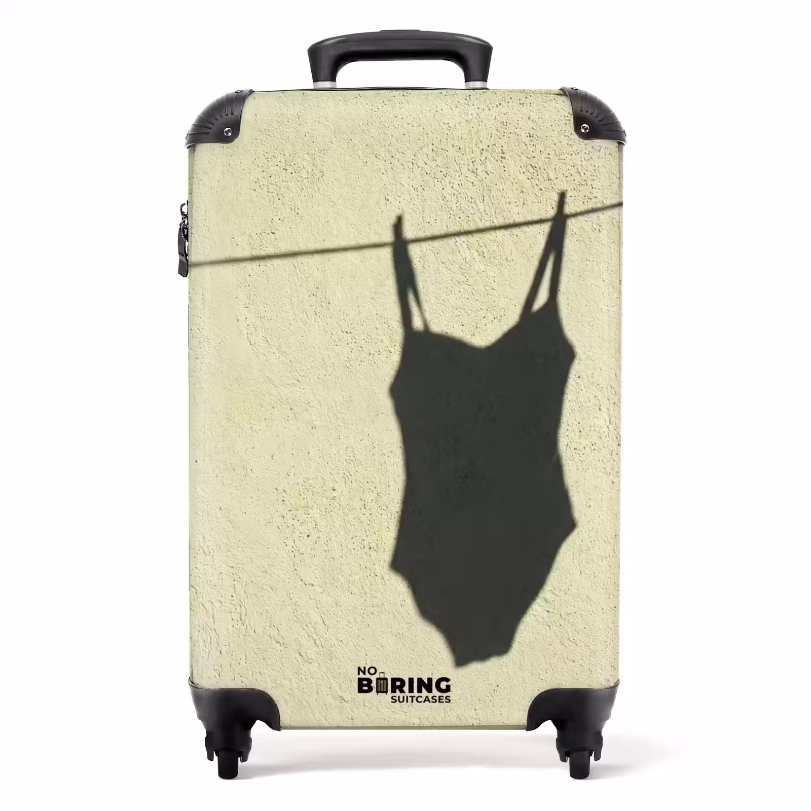 Koffer - Badeanzug – Schatten – Mauer – Sommer – Minimalistisch - Badpak - Schaduw - Muur - Zomer - Minimalistisch NBS - Handbagage koffer - Volwassenen Unisex middel