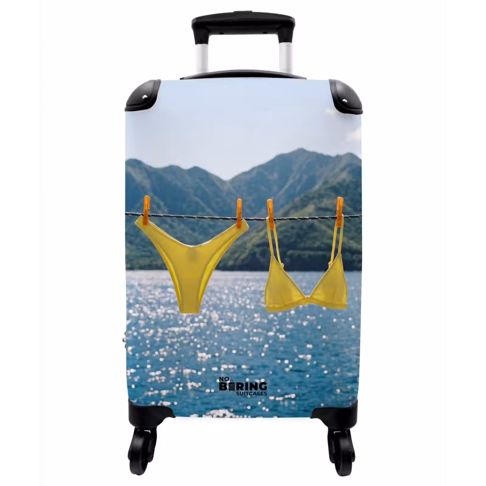 Koffer - Bademode – Bikini – Meer – Berge – Gelb - Badmode - Bikini - Zee - Bergen - Geel NBS - Handbagage koffer - Vrouwen middel