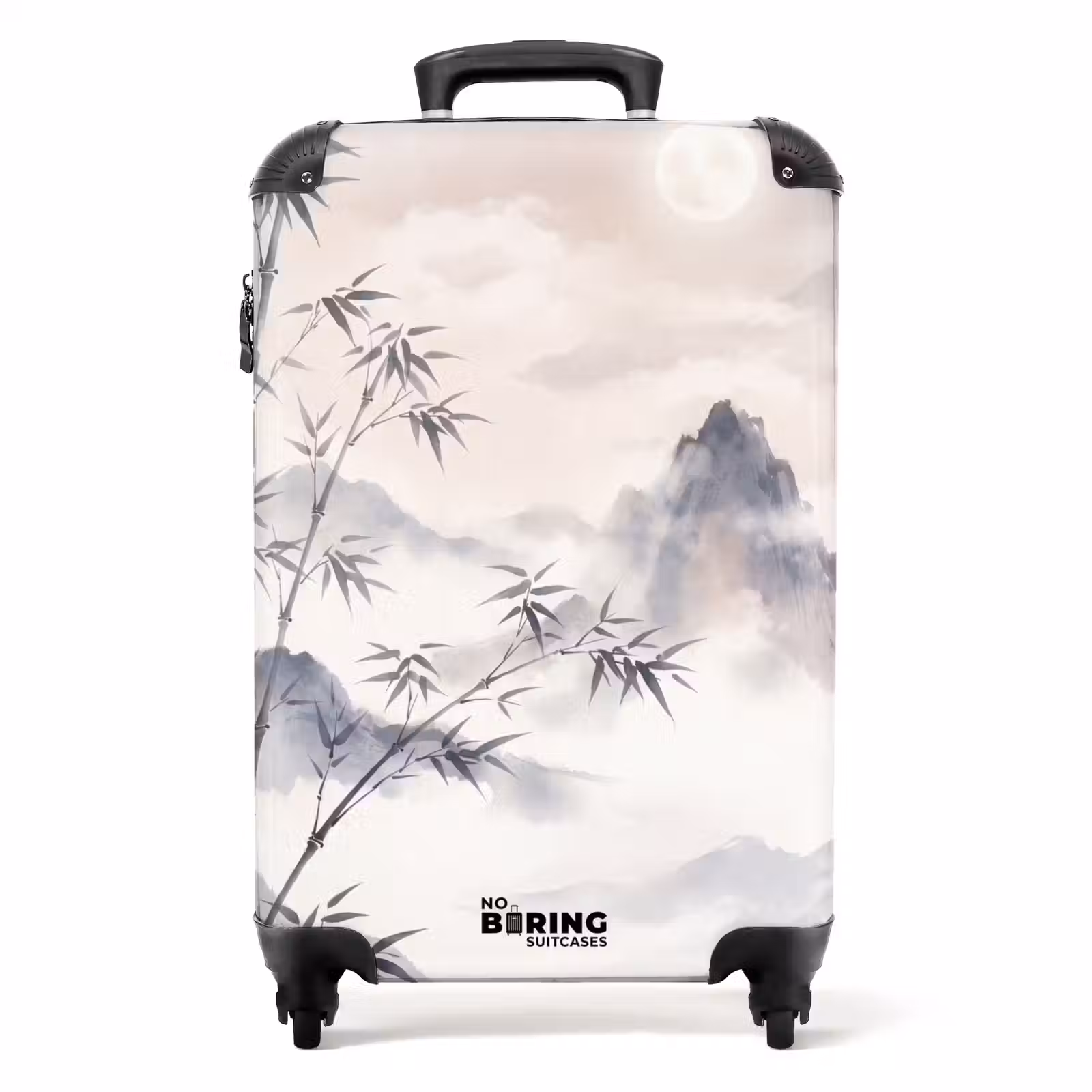 Koffer - Bambus – Asien – Grau - Bamboe - Azië - Grijs NBS - Handbagage koffer - Volwassenen Unisex middel