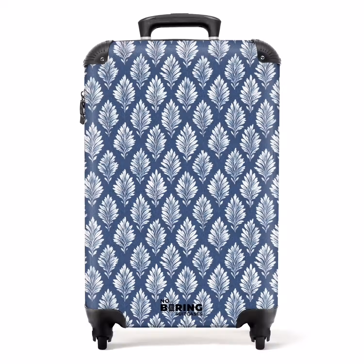 Barok patroon blauw NBS - Handbagage koffer - Volwassenen Unisex middel -productfoto_recht