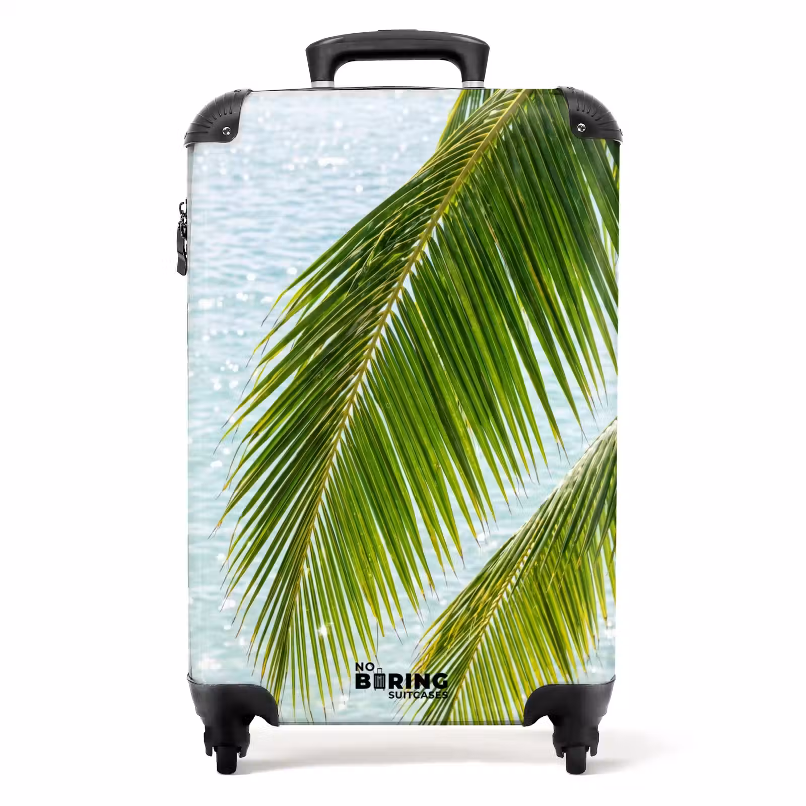 Koffer - Baum – Blätter – Wasser – tropisch – grün - Boom - Bladeren - Water - Tropisch - Groen NBS - Handbagage koffer - Volwassenen Unisex middel