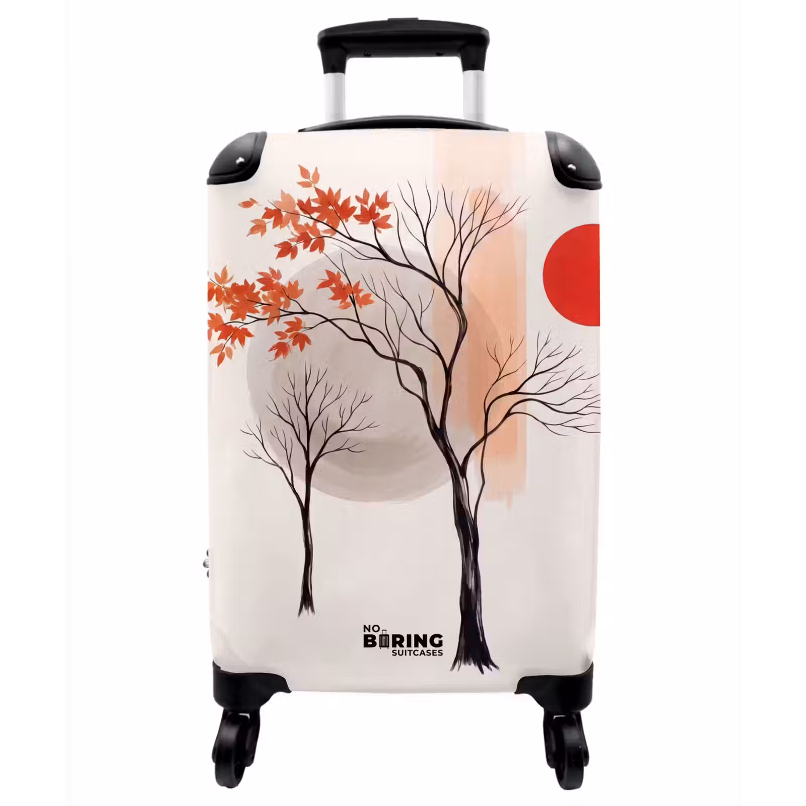 Koffer - Baum – Rot – Abstrakt - Boom - Rood - Abstract NBS - Handbagage koffer - Vrouwen middel