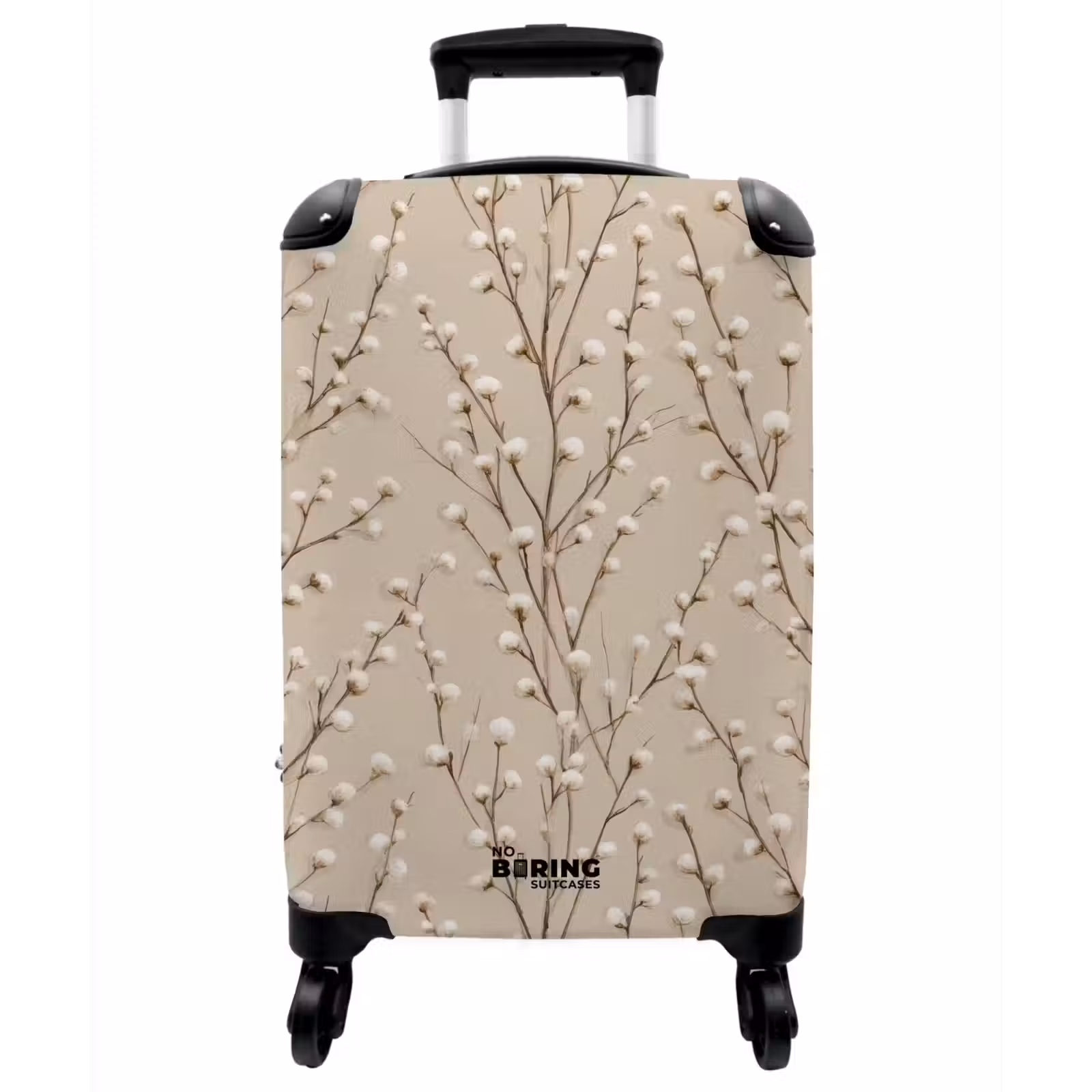 Koffer - Baumwolle – Natur – Taupe - Katoen - Natuur - Taupe NBS - Handbagage koffer - Vrouwen middel