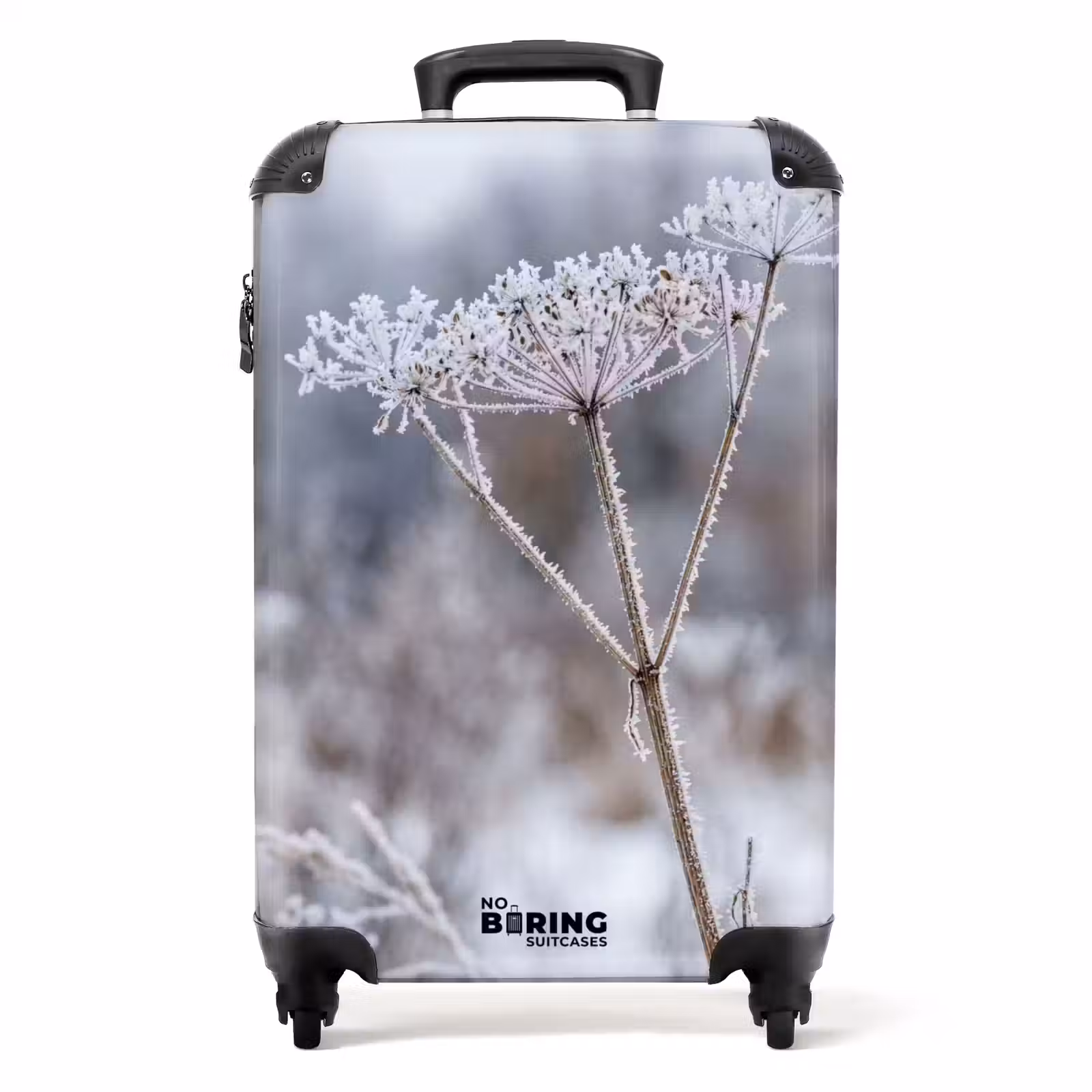 Koffer - Bildschirmblume – Reif – Kristalle – Winter – Zart - Schermbloem - Rijp - Kristallen - Winter - Delicaat NBS - Handbagage koffer - Volwassenen Unisex middel