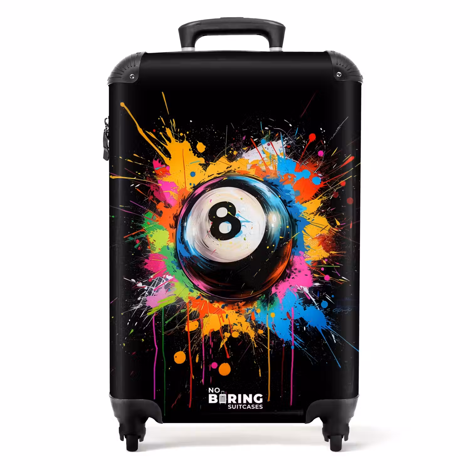 Biljart bal met graffiti NBS - Handbagage koffer - Unisex middel -productfoto_recht