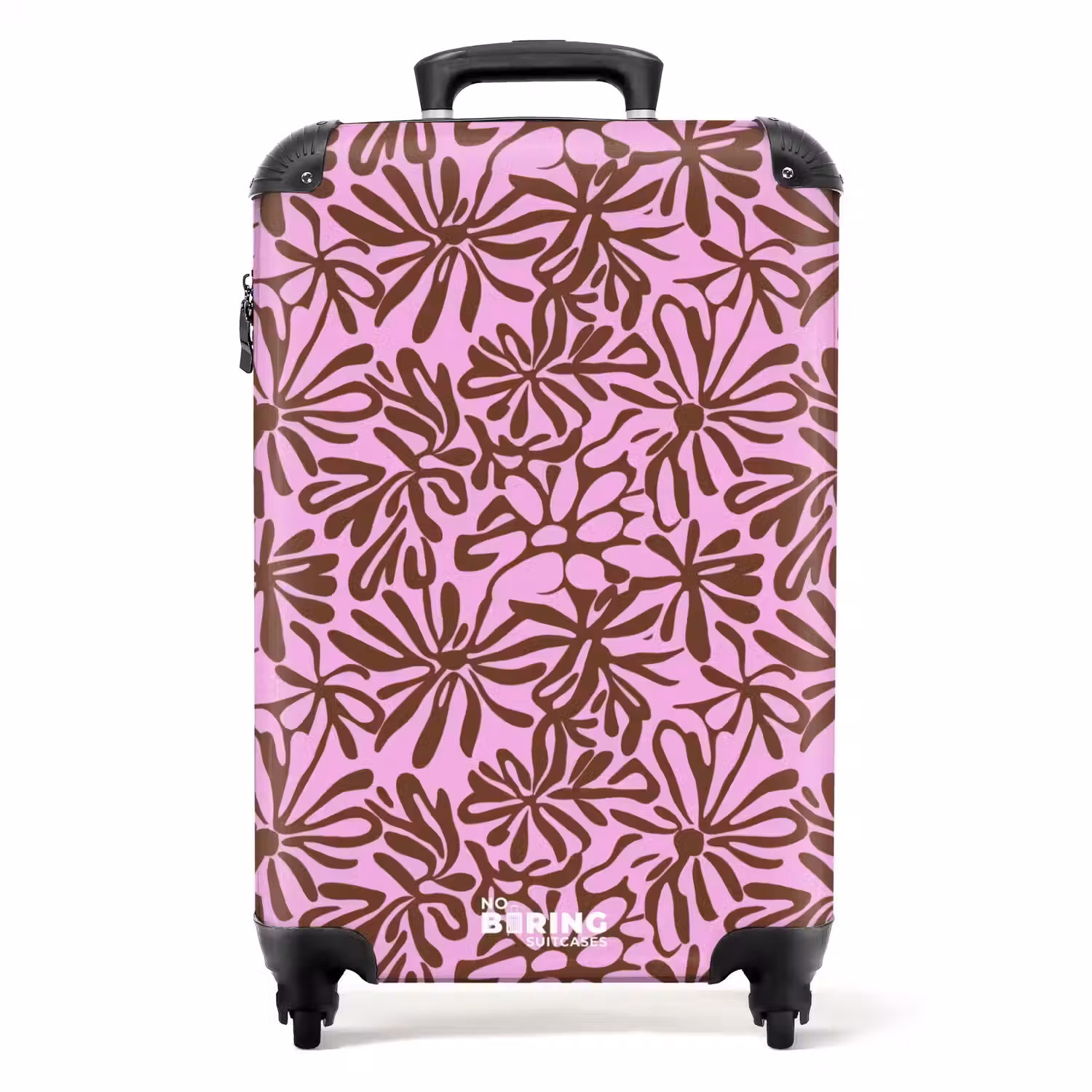 Organisch - Patroon - Roze NBS - Handbagage koffer - Volwassenen Unisex middel -productfoto_recht