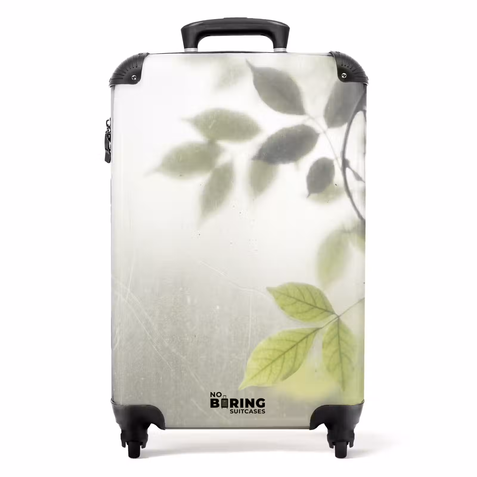 Koffer - Blatt – Schatten – Natur – Abstrakt – Grün - Blad - Schaduw - Natuur - Abstract - Groen NBS - Handbagage koffer - Volwassenen Unisex middel