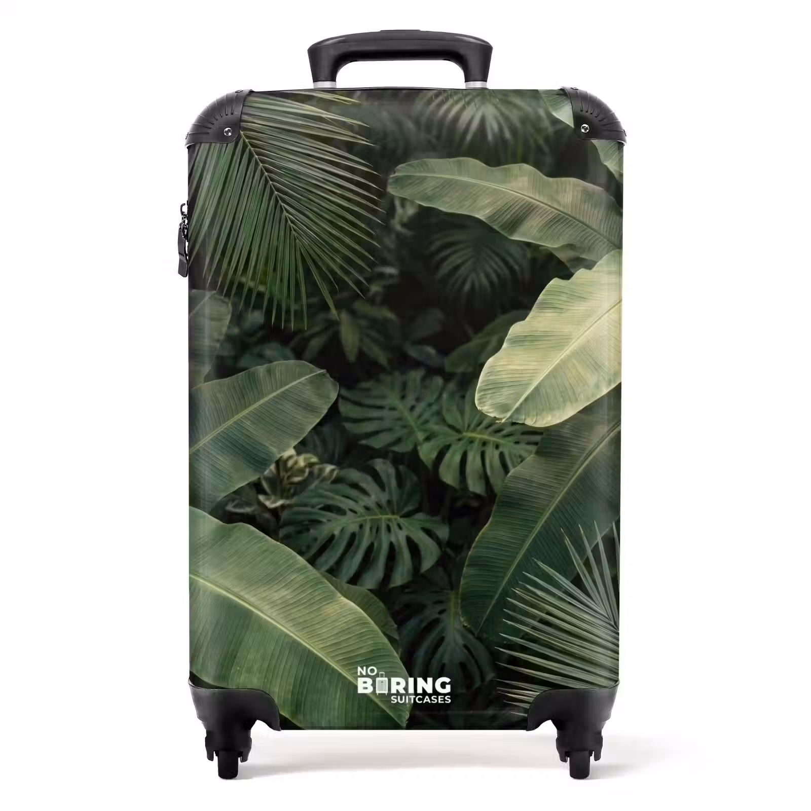 Koffer - Blätter – Grün – Tropisch – Natur - Bladeren - Groen - Tropisch - Natuur NBS - Handbagage koffer - Volwassenen Unisex middel