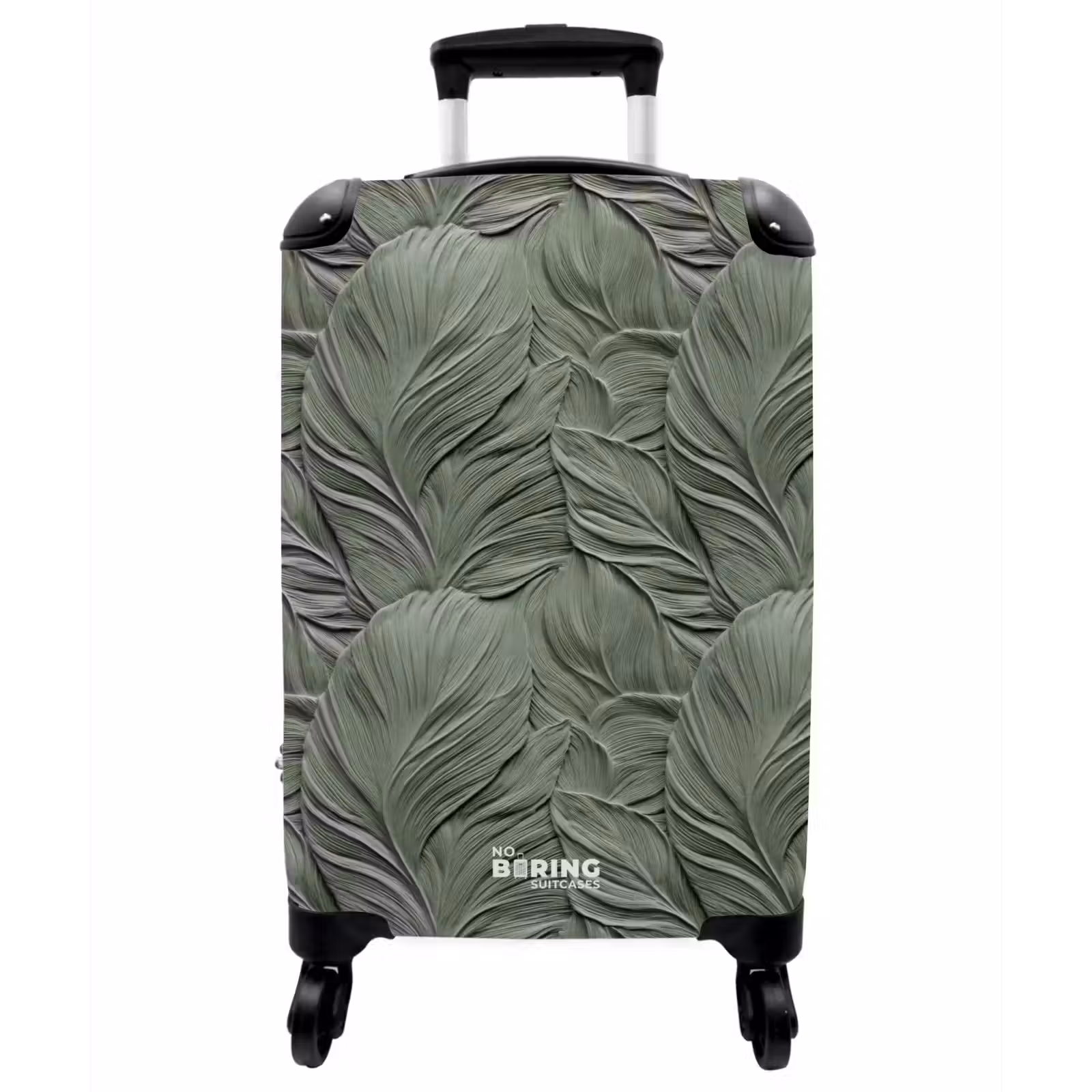 Koffer - Blätter – Textur – Grün - Bladeren - Textuur - Groen NBS - Handbagage koffer - Vrouwen middel