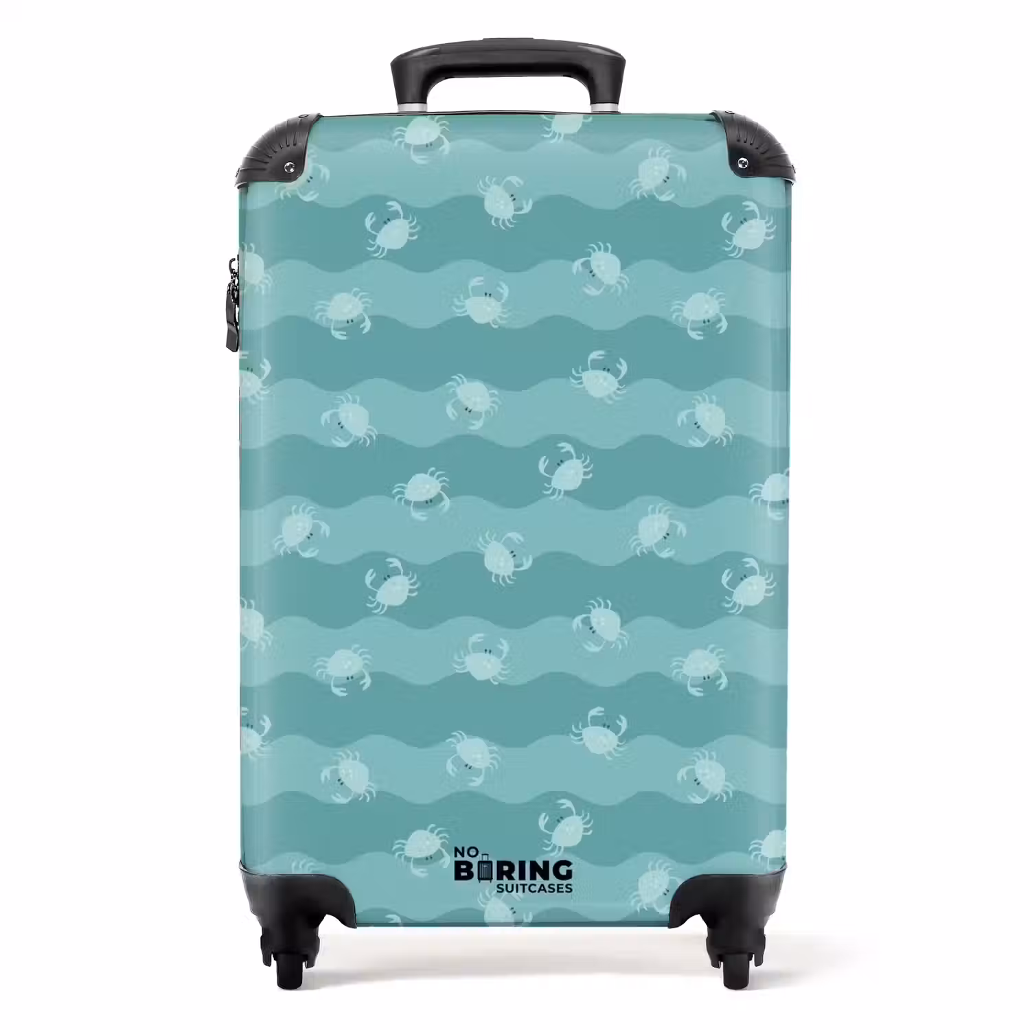 Blauw krab patroon NBS - Handbagage koffer - Kinderen Unisex middel -productfoto_recht