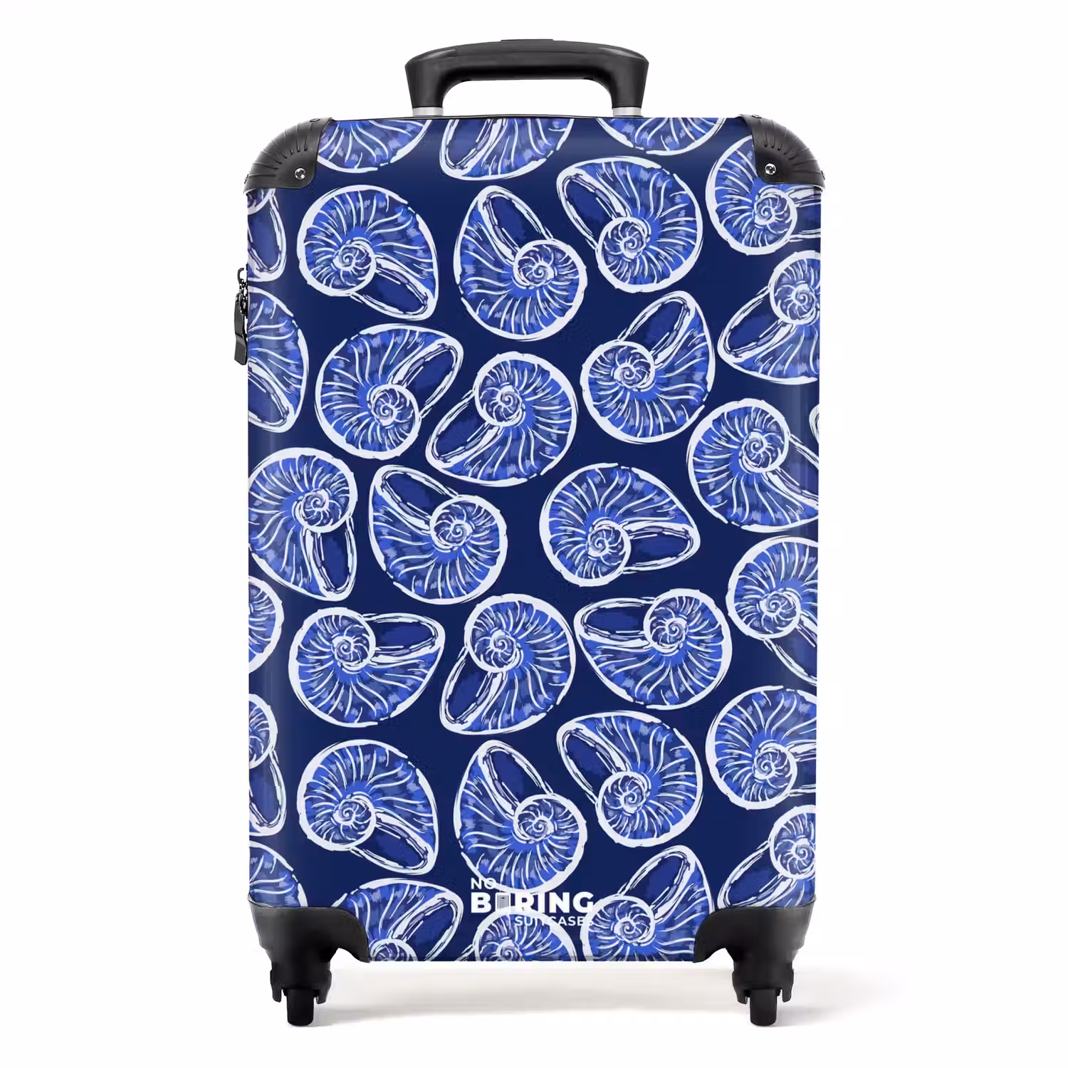 Blauwe schelpen patroon NBS - Handbagage koffer - Volwassenen Unisex middel -productfoto_recht