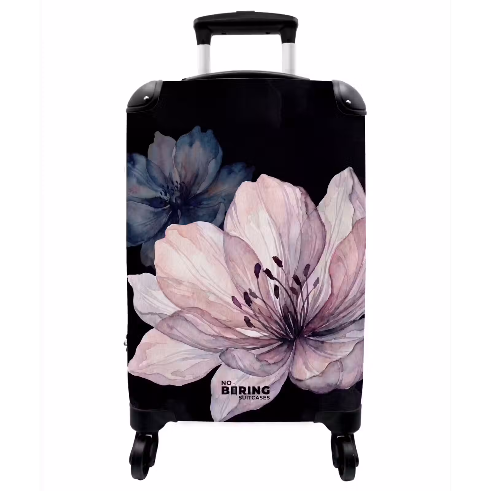 Koffer - Blumen – Aquarell – Modern – Rosa – Dunkel - Bloemen - Aquarel - Modern - Roze - Donker NBS - Handbagage koffer - Vrouwen middel