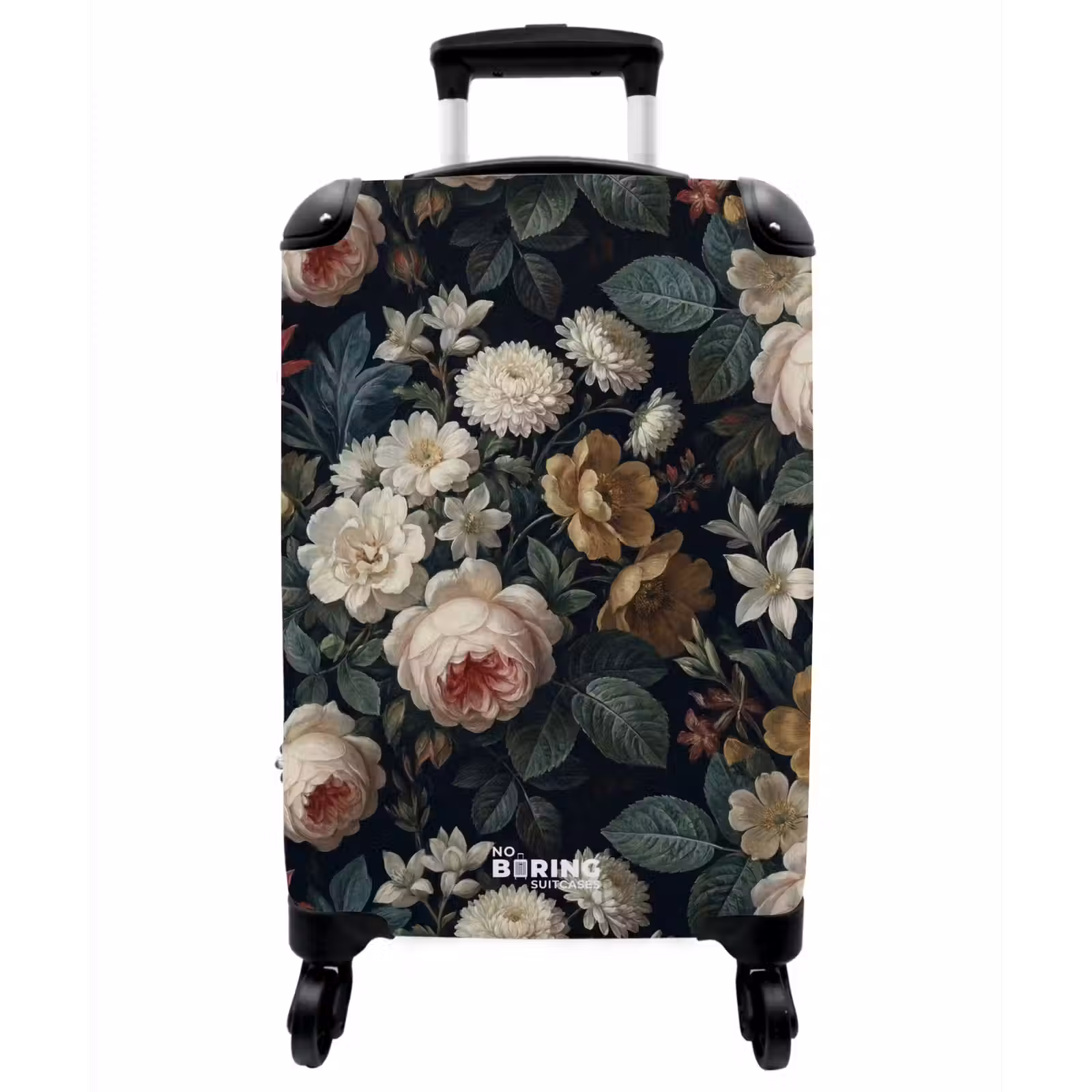 Koffer - Blumen – Blumenstrauß – Botanisch – Vintage – Dunkler Hintergrund - Bloemen - Boeket - Botanisch - Vintage - Donkere achtergrond NBS - Handbagage koffer - Vrouwen middel