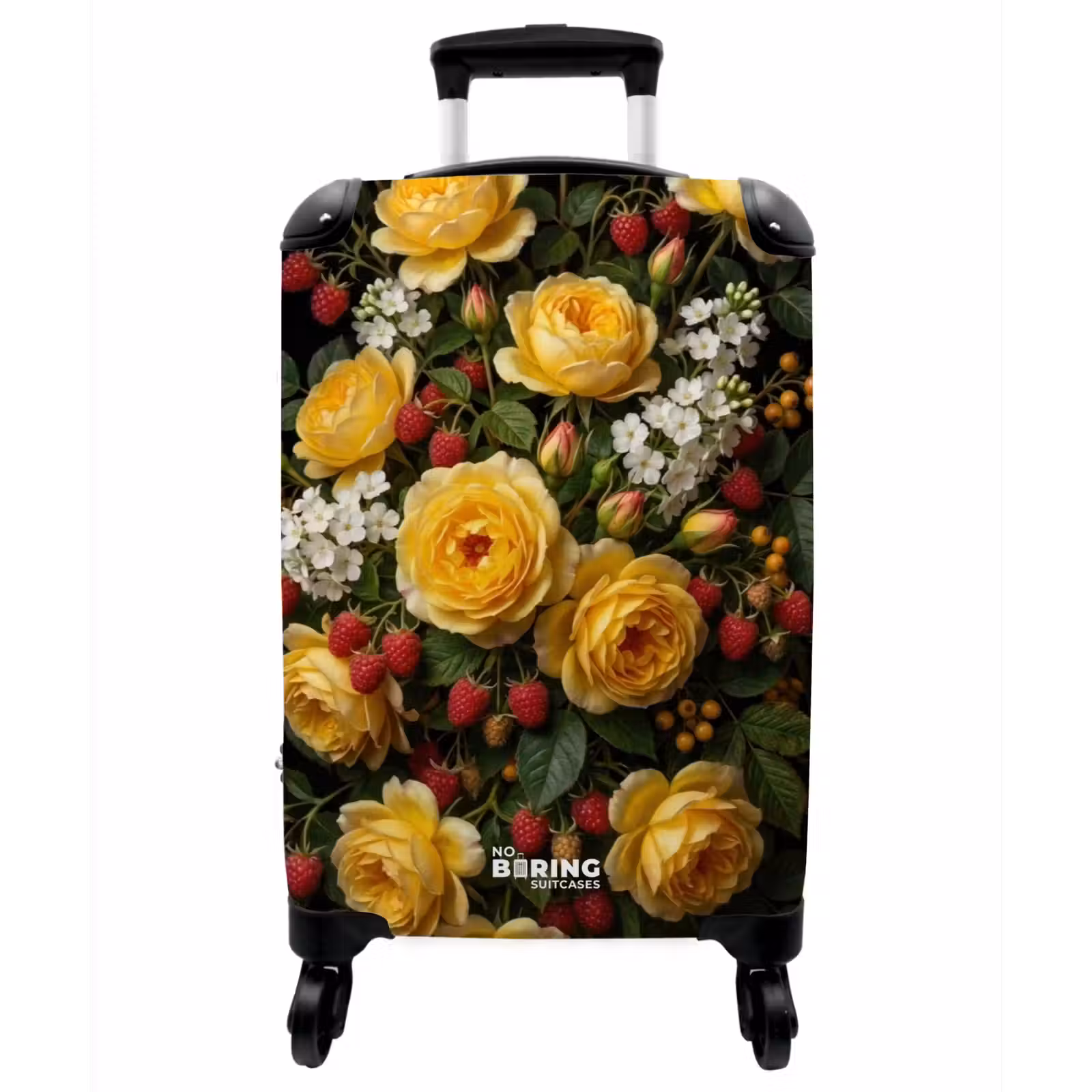 Koffer - Blumen – Blumenstrauß – Natur – Klassisch – Gelb - Bloemen - Boeket - Natuur - Klassiek - Geel NBS - Handbagage koffer - Vrouwen middel