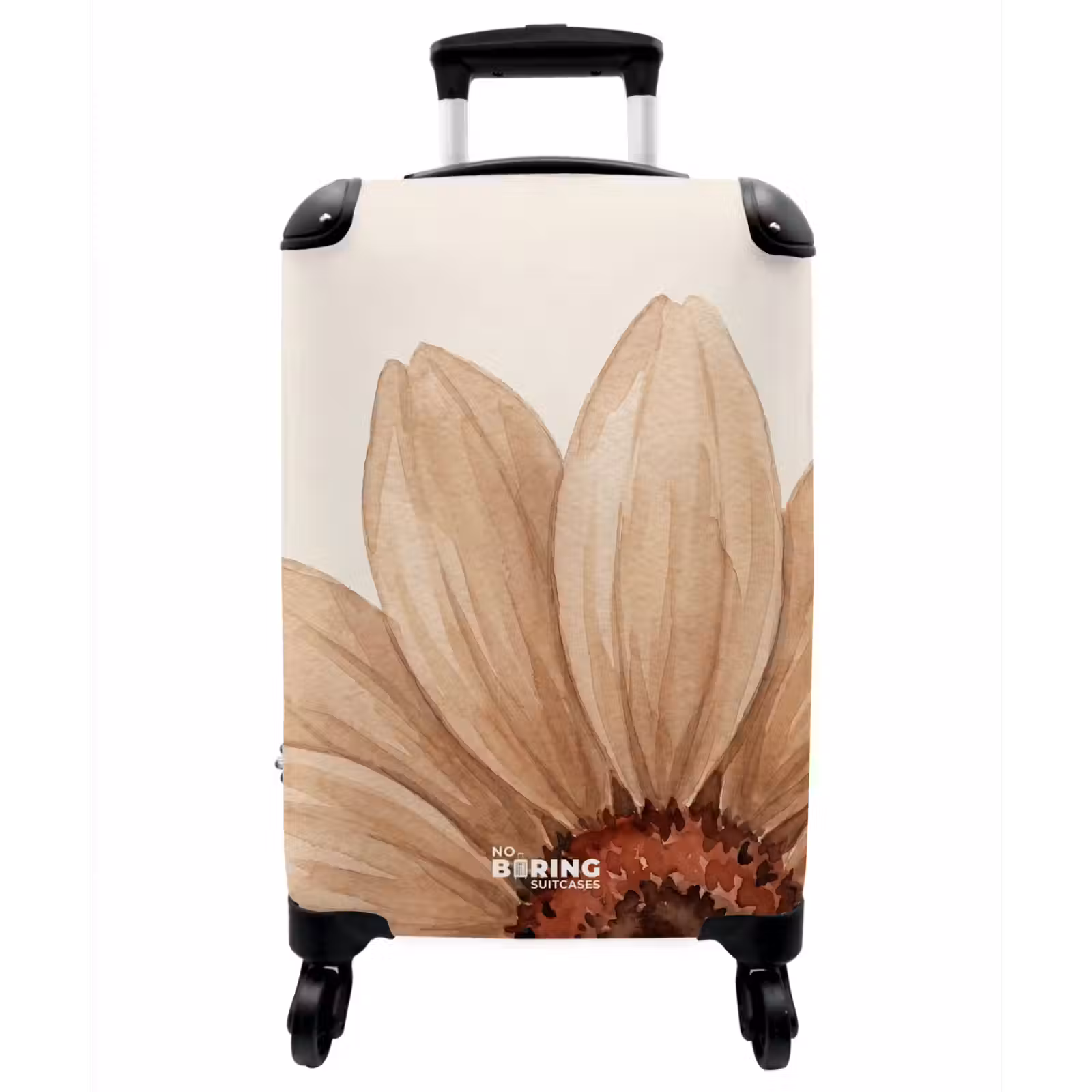 Koffer - Blumen – Blütenblatt – Natur – Aquarell – Beige - Bloemen - Bloemblad - Natuur - Aquarel - Beige NBS - Handbagage koffer - Vrouwen middel