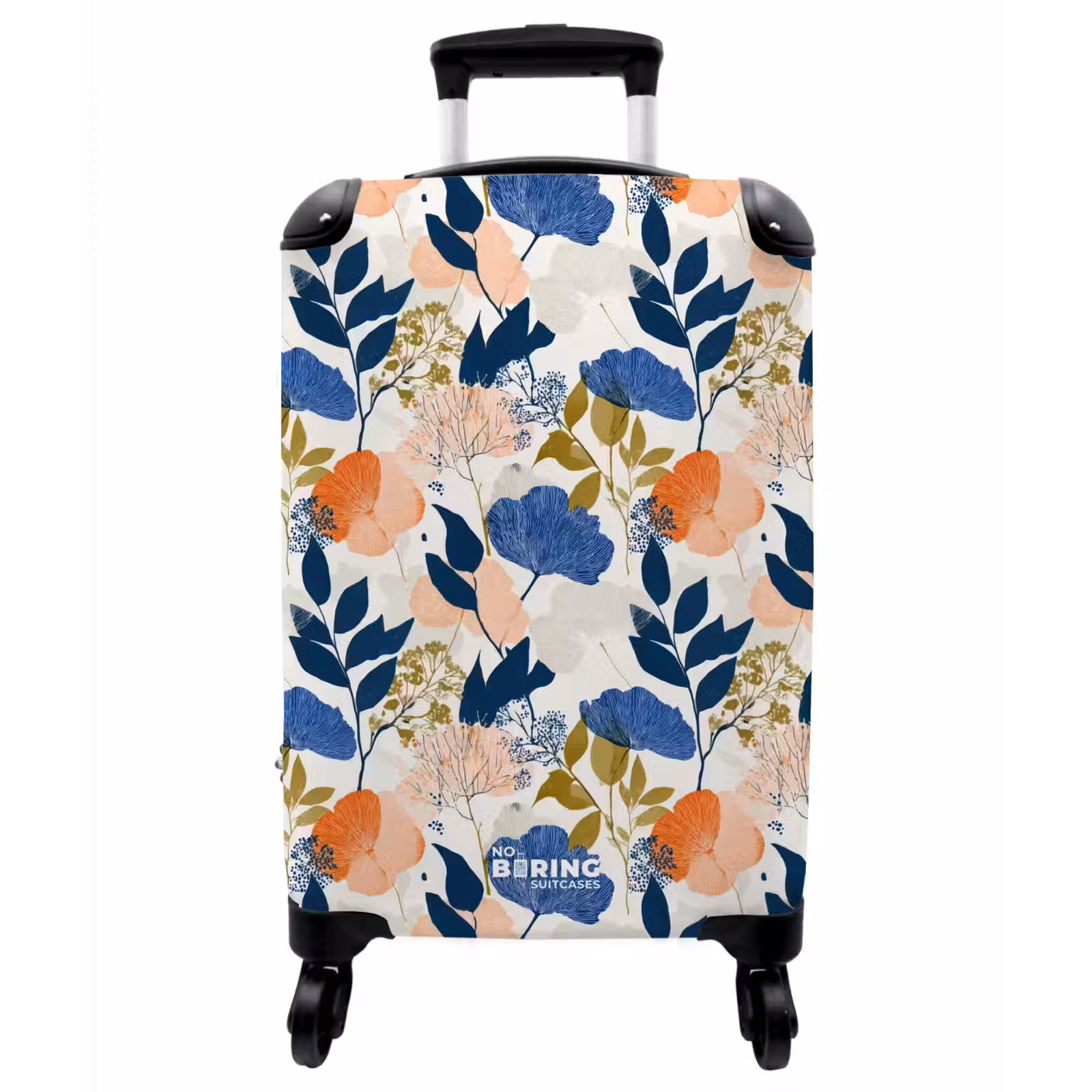 Koffer - Blumen – Botanisch – Farbenfroh - Bloemen - Botanisch - Kleurrijk NBS - Handbagage koffer - Vrouwen middel