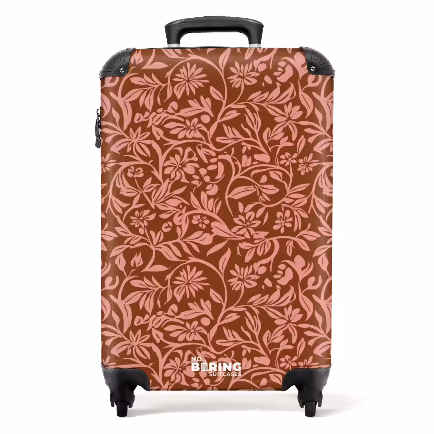 Bloemen - Print - Roze NBS - Handbagage koffer - Volwassenen Unisex middel -productfoto_recht