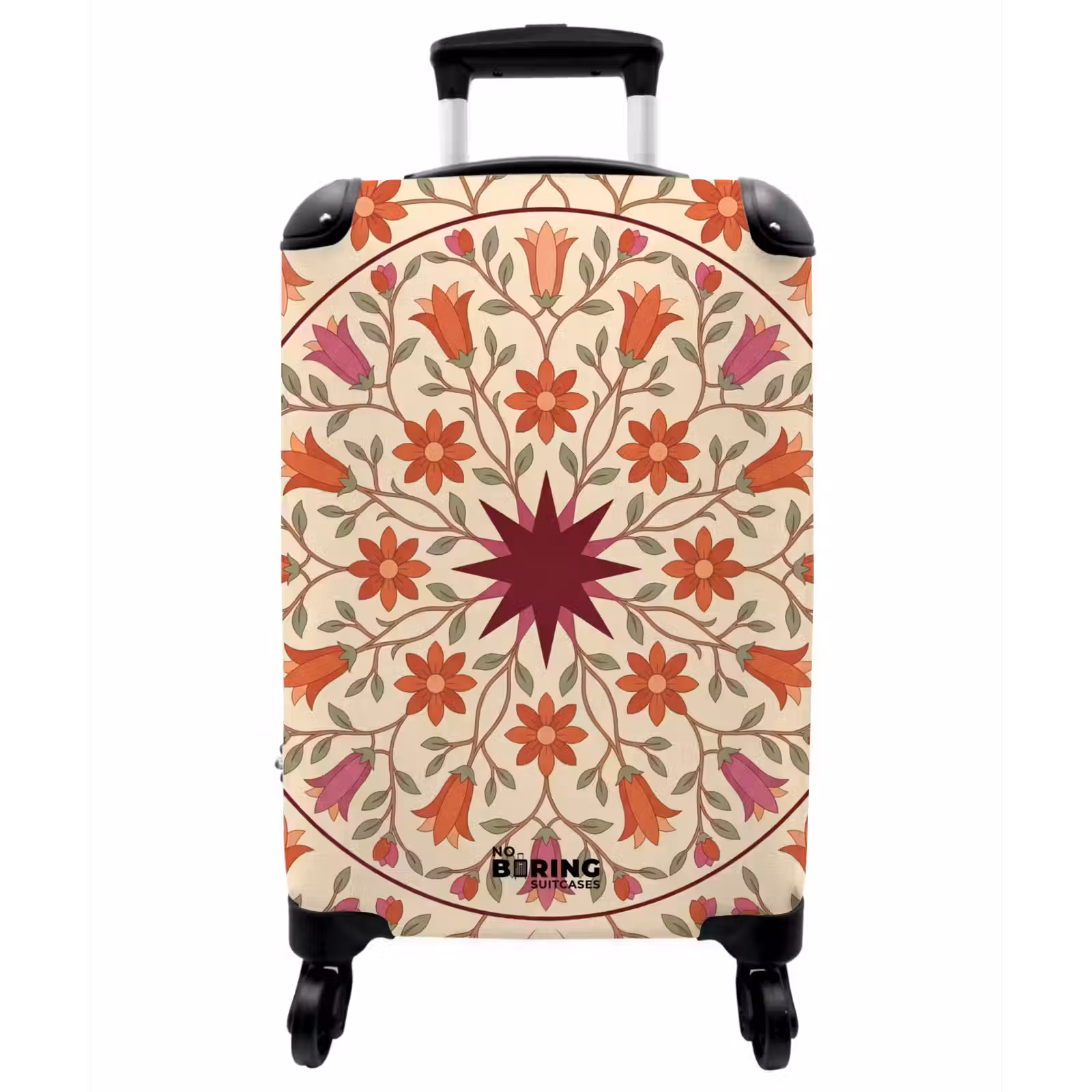 Koffer - Blumen – Mandala – Dekorativ – Rot - Bloemen - Mandala - Decoratief - Rood NBS - Handbagage koffer - Vrouwen middel