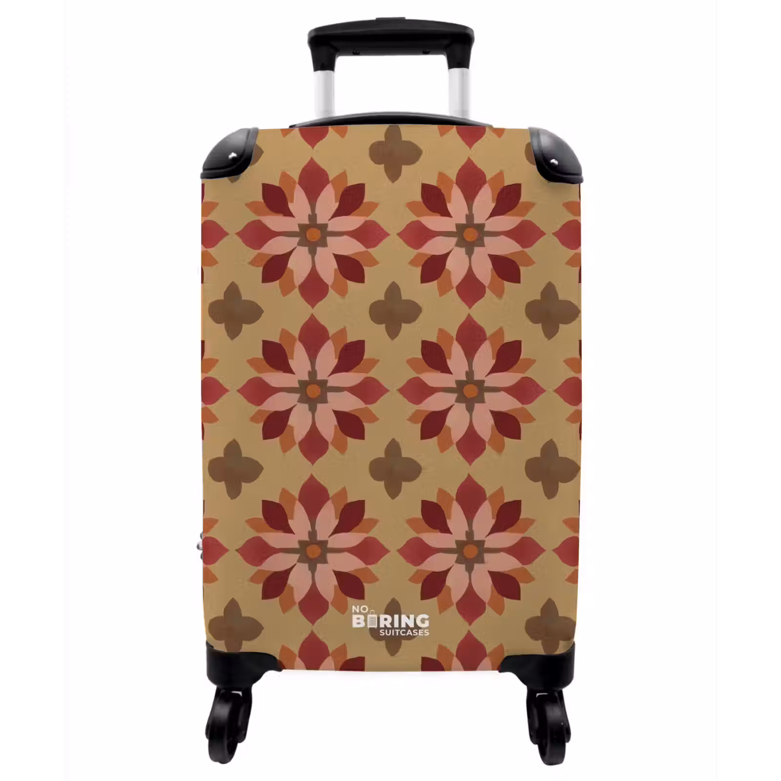 Koffer - Blumen – Retro – Grün - Bloemen - Retro - Groen NBS - Handbagage koffer - Vrouwen middel