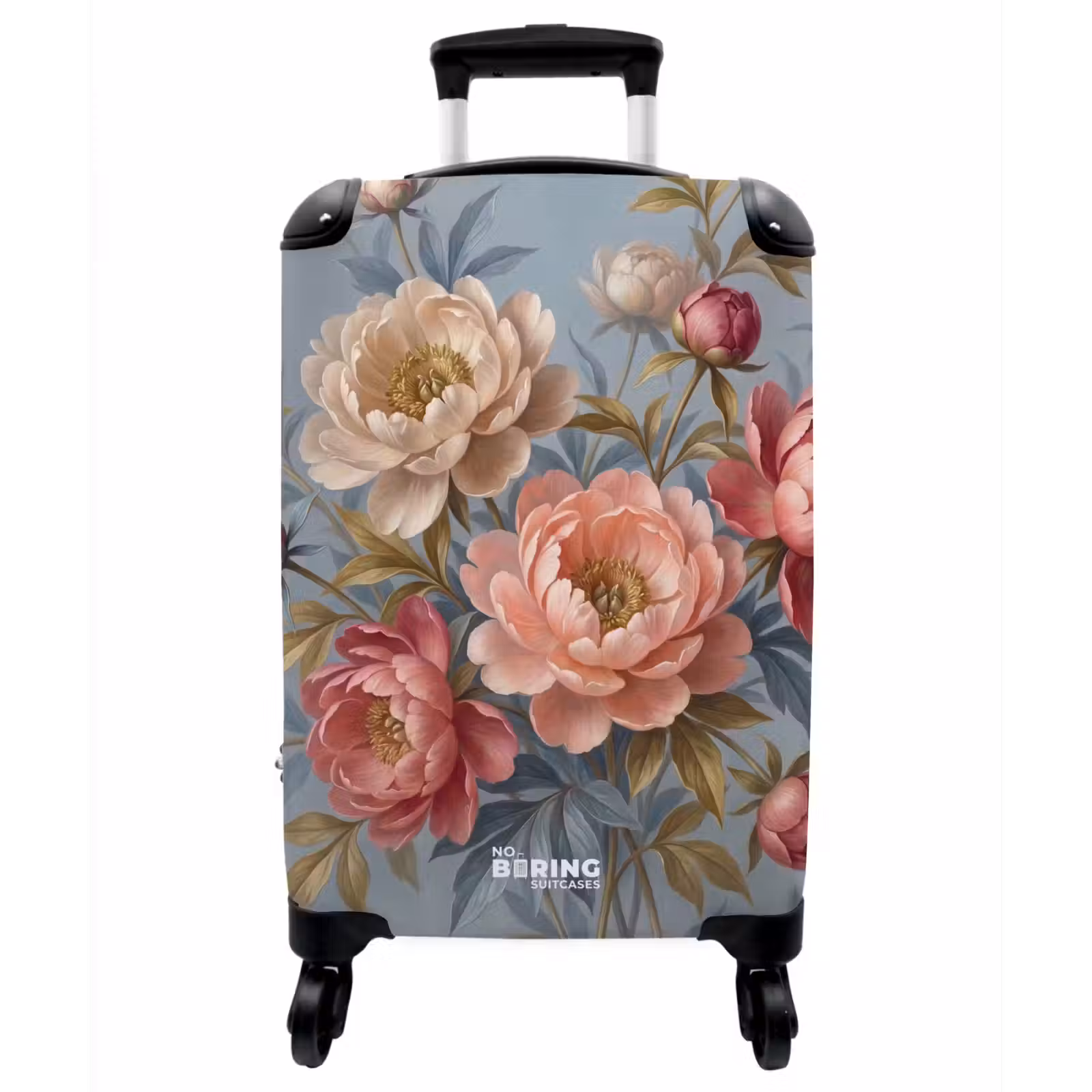 Koffer - Blumen – Rosa – Beige – Modern – Natur - Bloemen - Roze - Beige - Modern - Natuur NBS - Handbagage koffer - Vrouwen middel