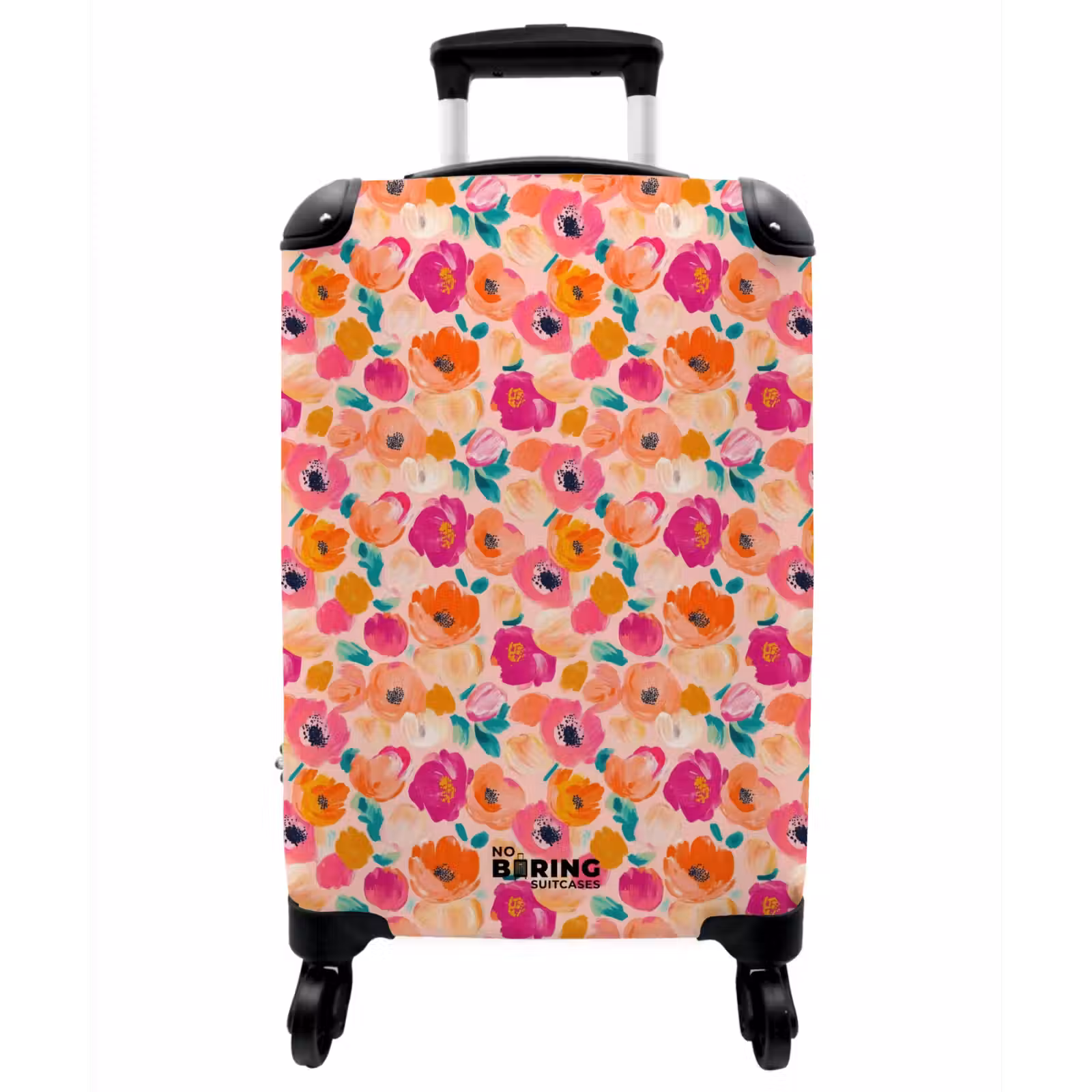 Koffer - Blüten – Fröhlich – Bunt - Bloesems - Vrolijk - Kleurrijk NBS - Handbagage koffer - Vrouwen middel