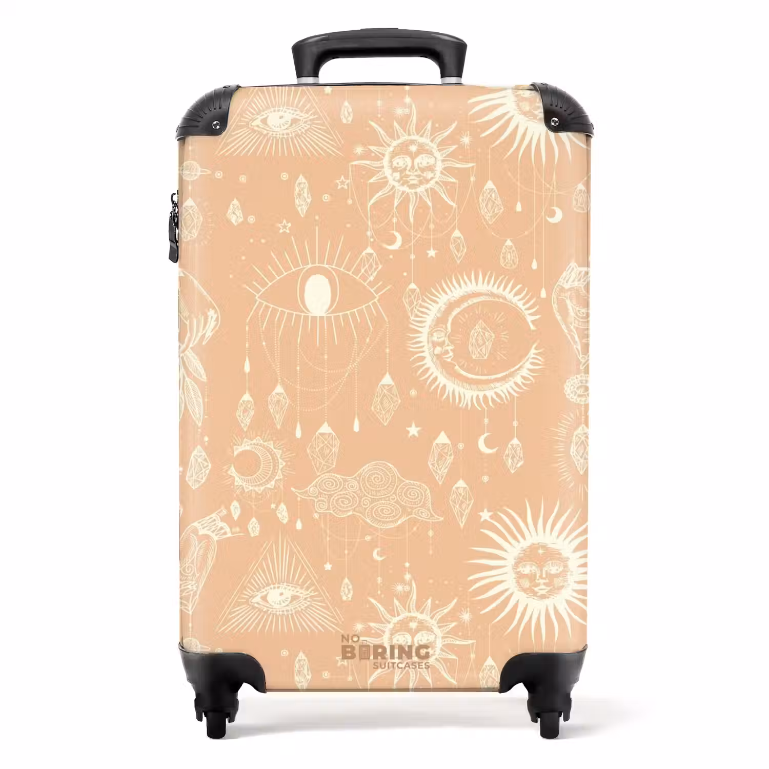 Boho - Licht oranje hemelpatroon NBS - Handbagage koffer - Unisex middel -productfoto_recht
