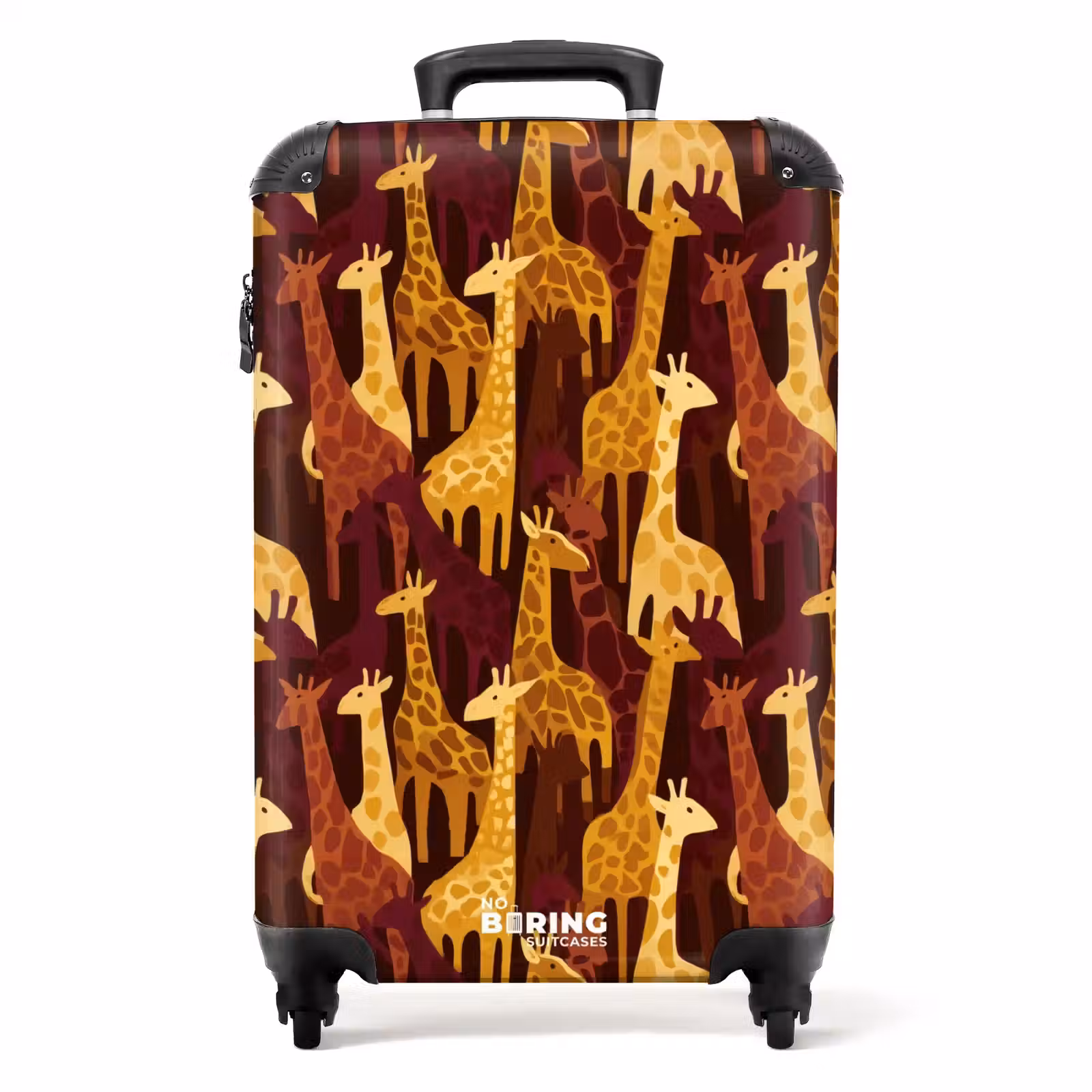 Koffer - Braun – Giraffen – Safari – Muster - Bruin - Giraffen - Safari - Patroon NBS - Handbagage koffer - Volwassenen Unisex middel