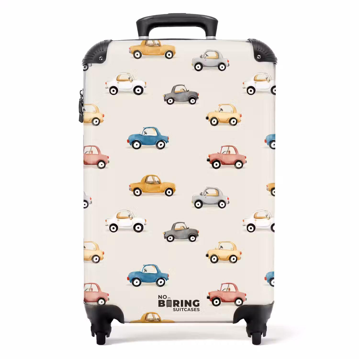 Kleurrijke retro autootjes NBS - Handbagage koffer - Volwassenen Unisex middel -productfoto_recht