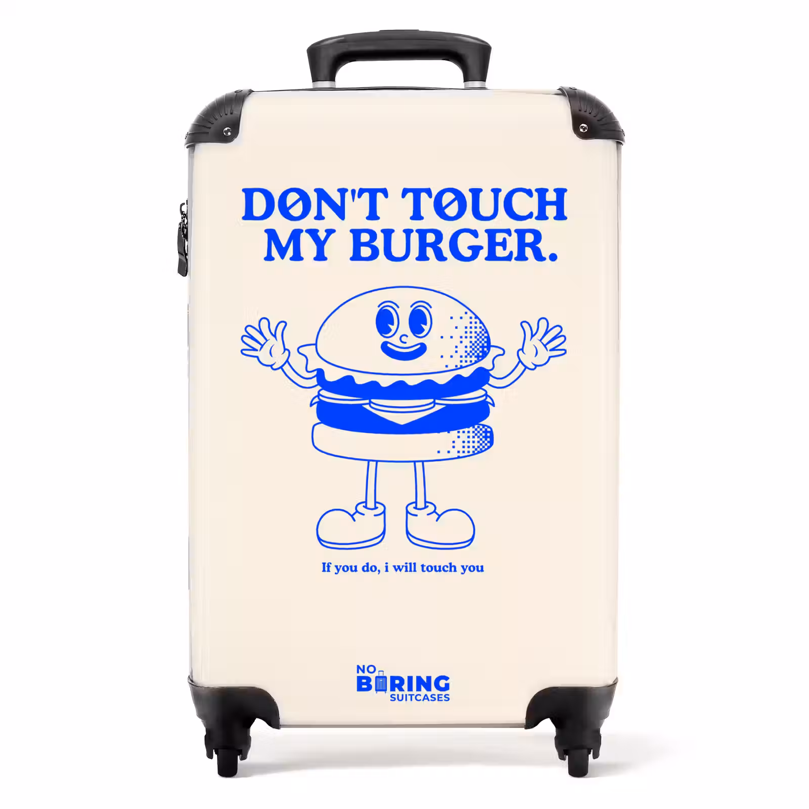 Koffer - Burg - Blau - Weiß - Burger - Blauw - Wit NBS - Handbagage koffer - Volwassenen Unisex middel