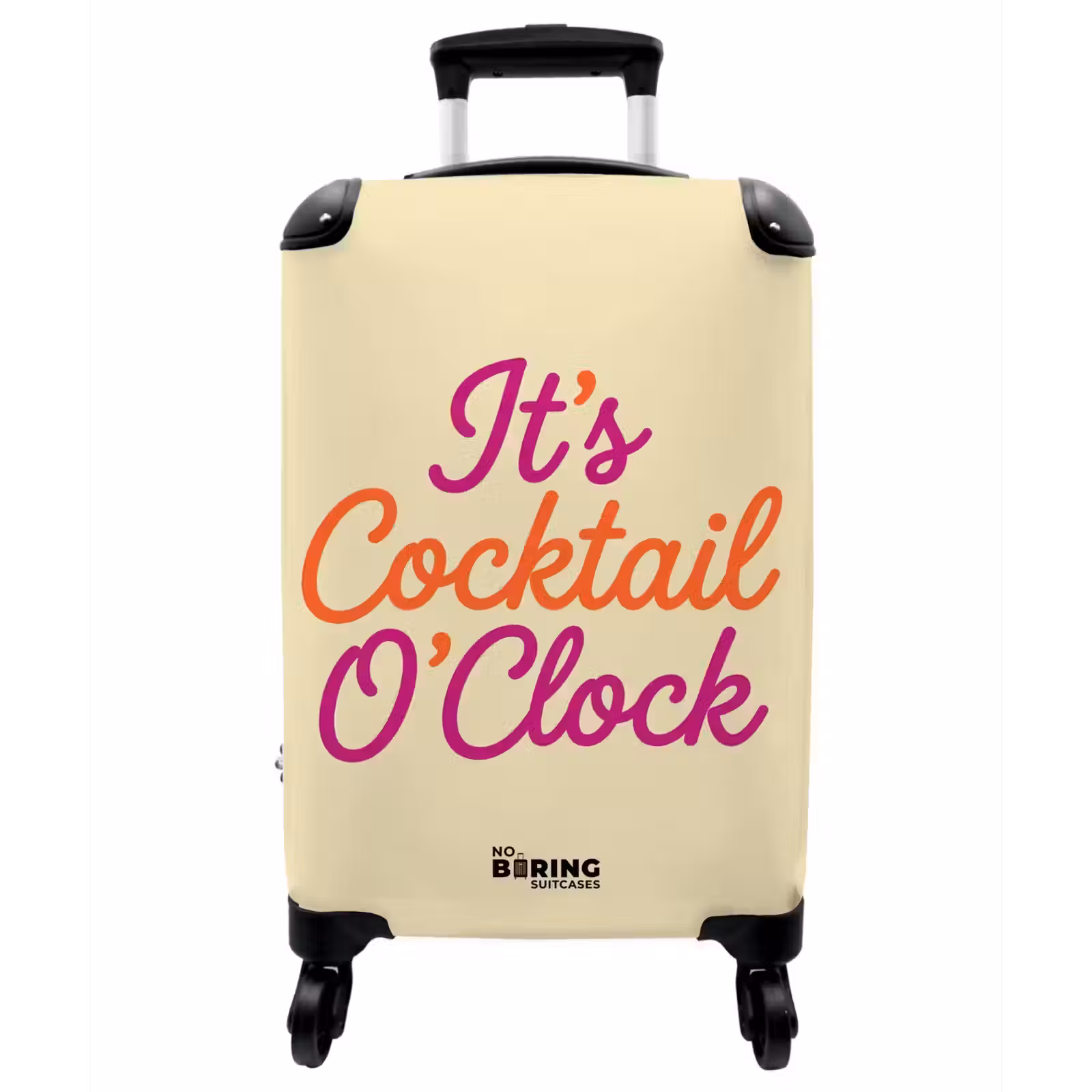 Koffer - Cocktail O'Clock – Gelb – Retro - Cocktail O'Clock - Geel - Retro NBS - Handbagage koffer - Vrouwen middel