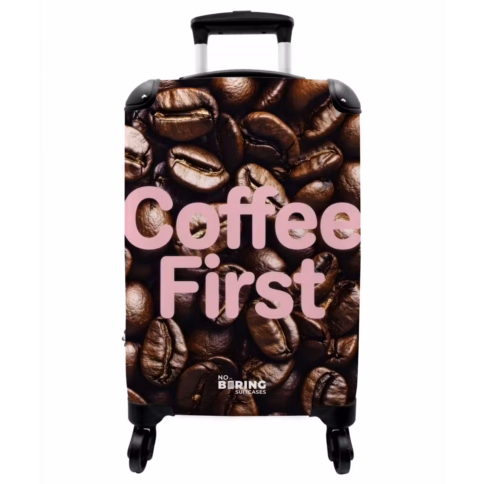 Koffer - Coffee First – Kaffeebohnen – Rosa - Coffee First - Koffiebonen - Roze NBS - Handbagage koffer - Vrouwen middel