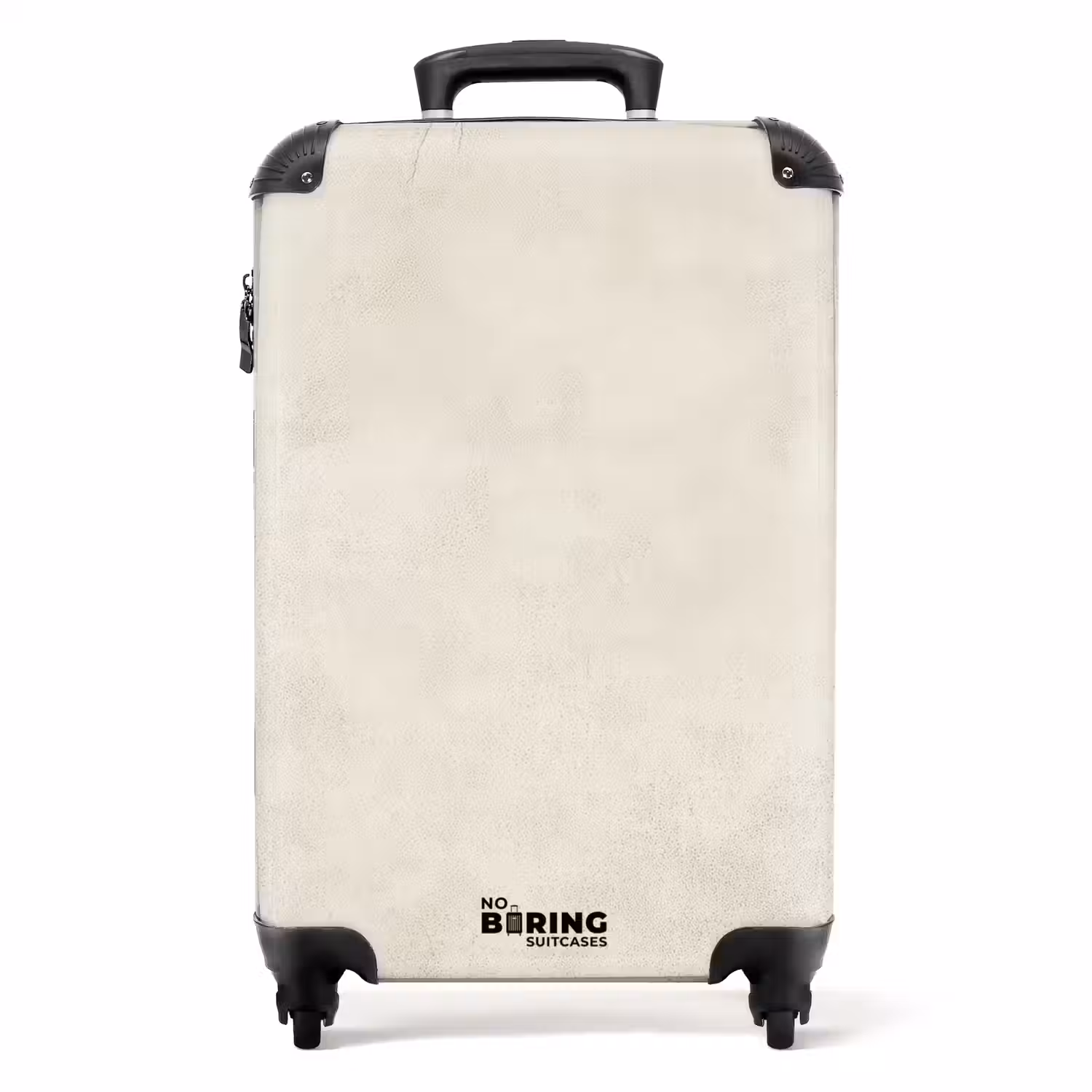 Crème - Egaal - Beton NBS - Handbagage koffer - Volwassenen Unisex middel -productfoto_recht