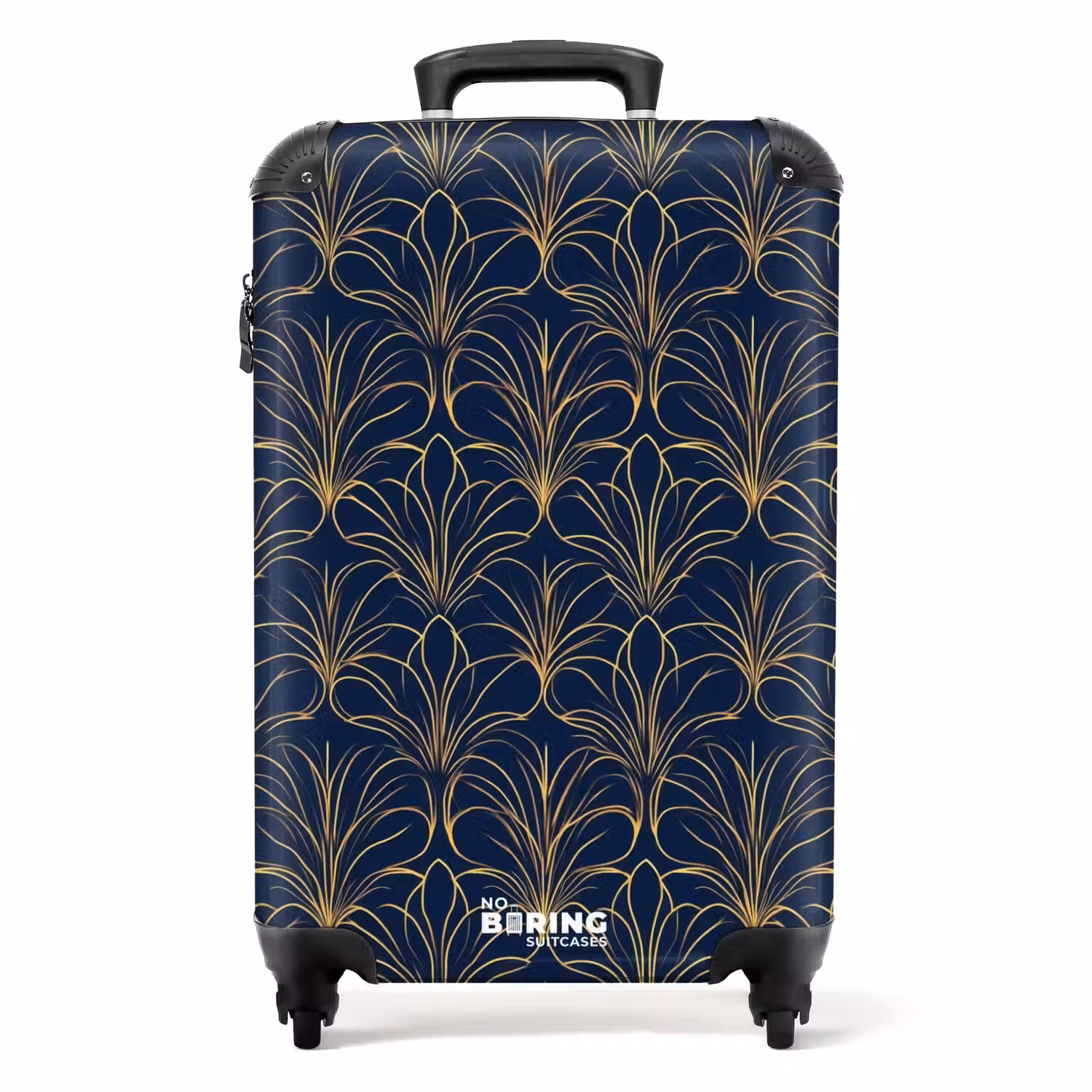 Deco - Waaier - Blauw NBS - Handbagage koffer - Volwassenen Unisex middel -productfoto_recht