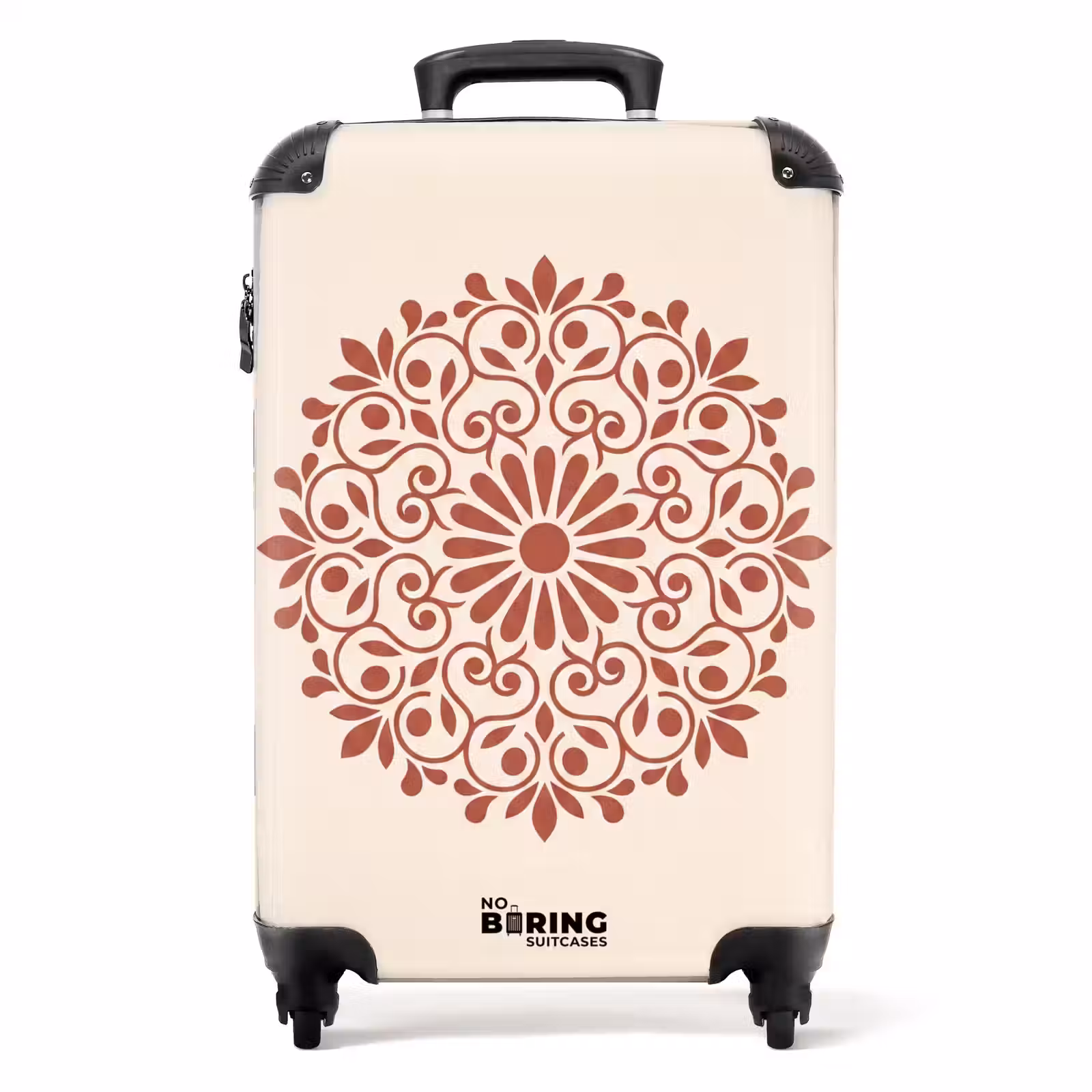Koffer - Dekoration – Kreis – Symmetrisch – Modern – Rotbraun - Decoratie - Cirkel - Symmetrisch - Modern - Roodbruin NBS - Handbagage koffer - Volwassenen Unisex middel