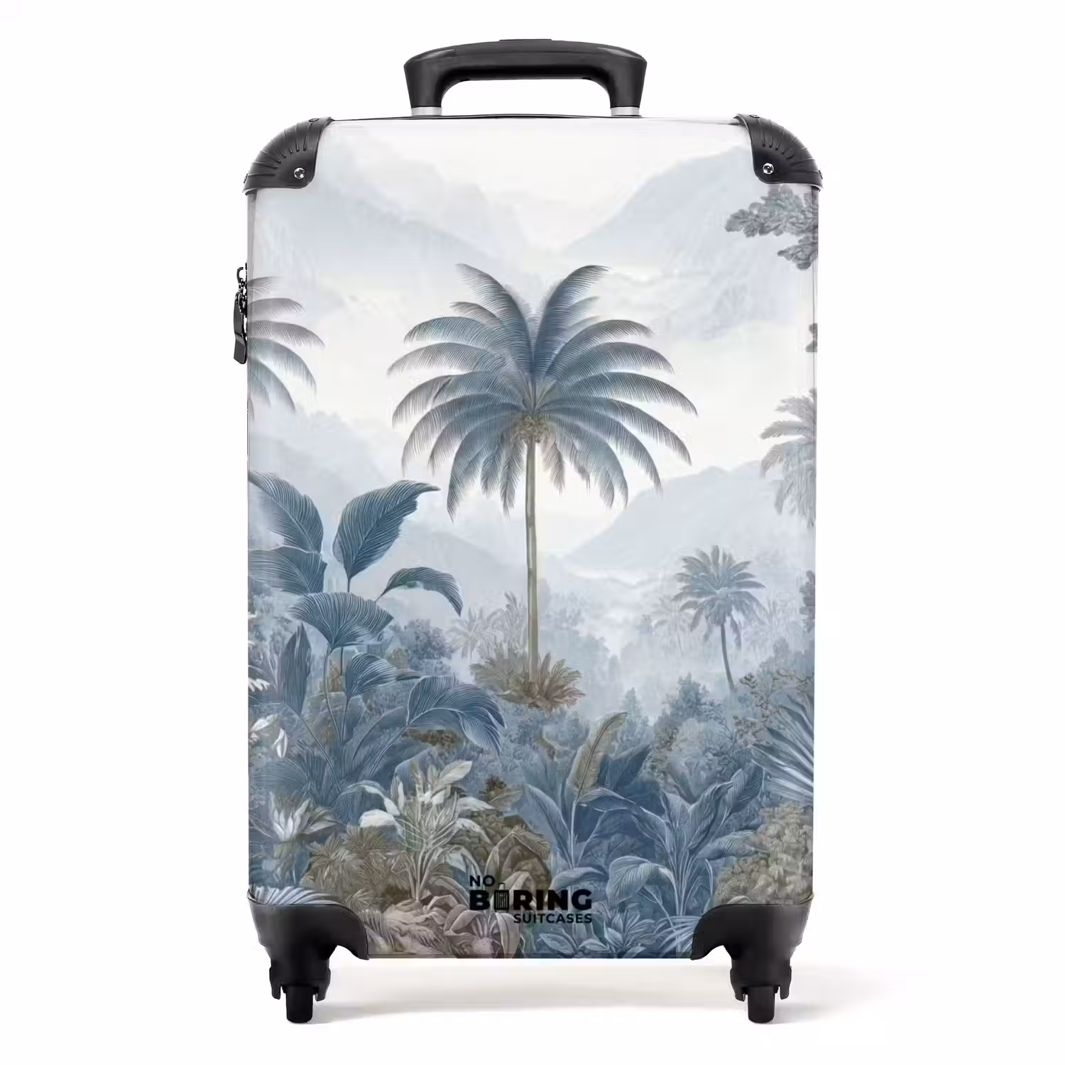 Jungle - Landschap - Blauw NBS - Handbagage koffer - Volwassenen Unisex middel -productfoto_recht