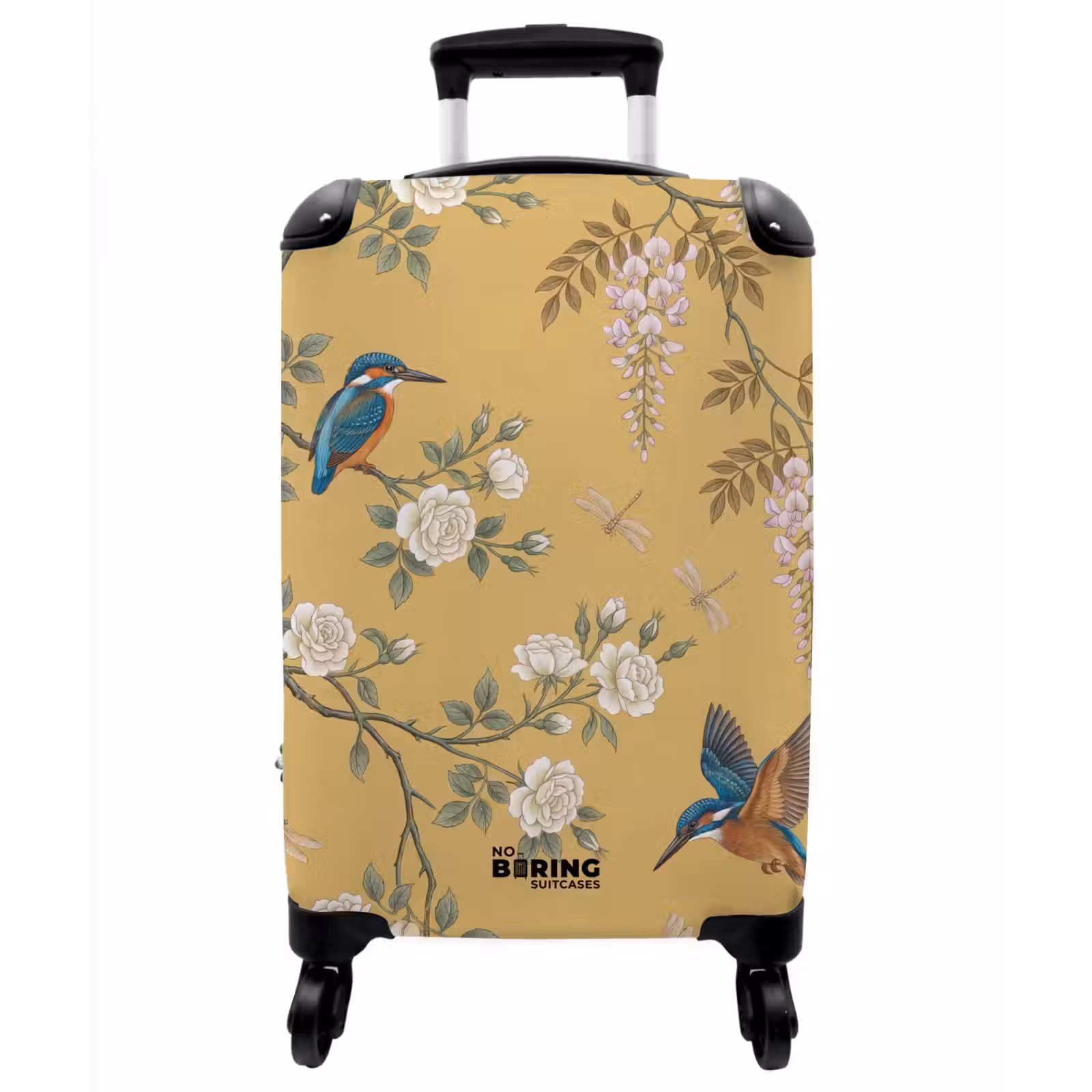 Koffer - Eisvögel – Blüten – Gelb - IJsvogels - Bloesem - Geel NBS - Handbagage koffer - Vrouwen middel