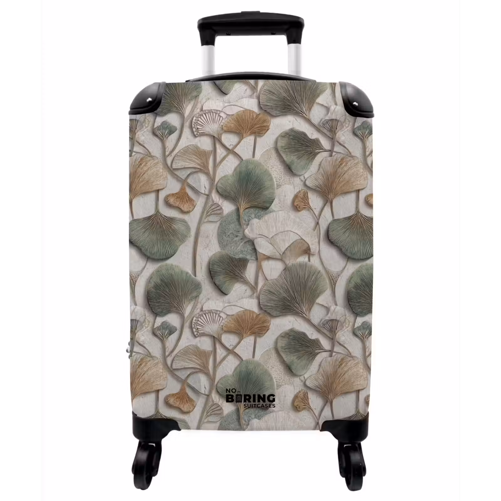 Koffer - Elegant - Laubig - Grün - Elegant - Bladeren - Groen NBS - Handbagage koffer - Vrouwen middel