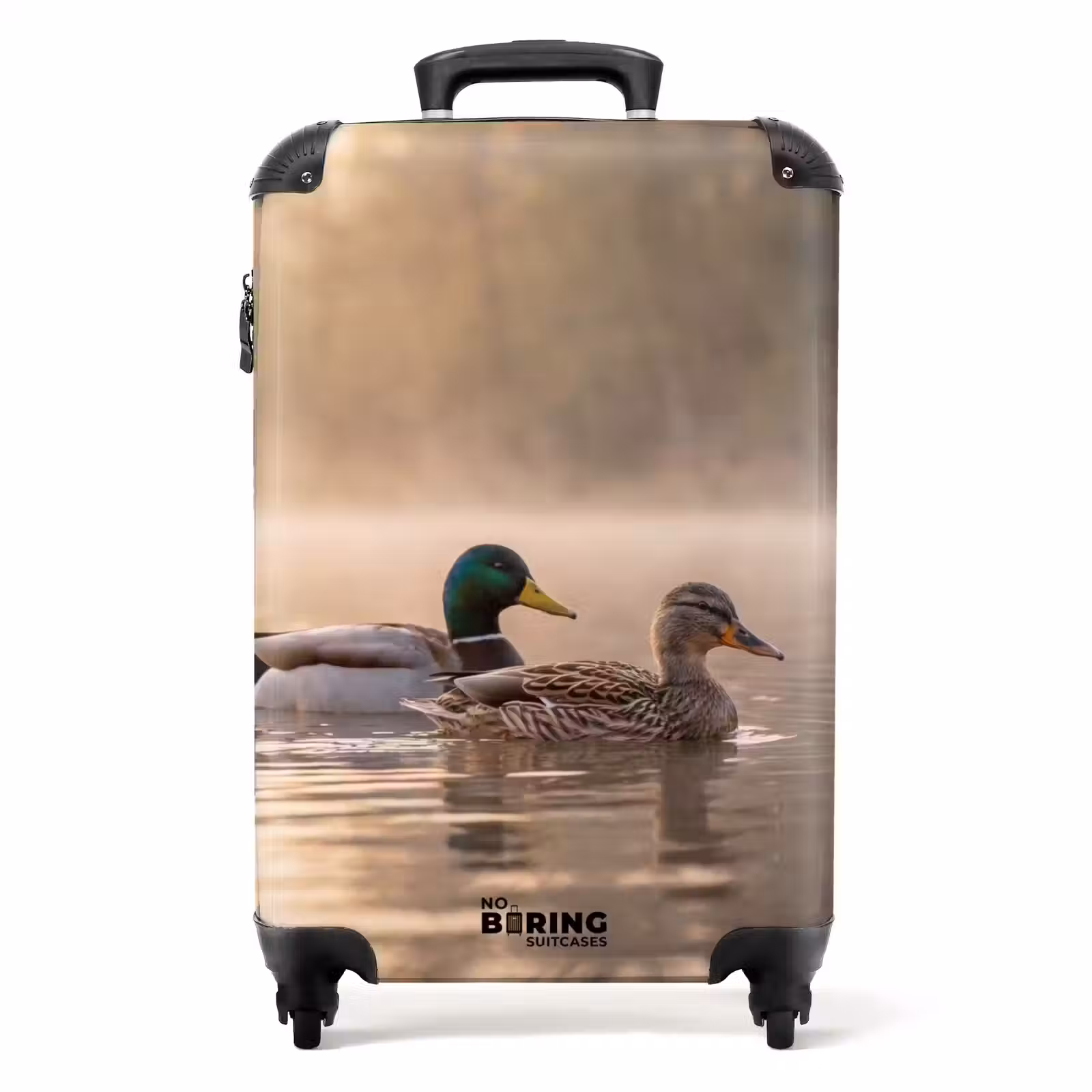 Koffer - Enten – Wasser – Nebel – Natur - Eenden - Water - Mist - Natuur NBS - Handbagage koffer - Volwassenen Unisex middel