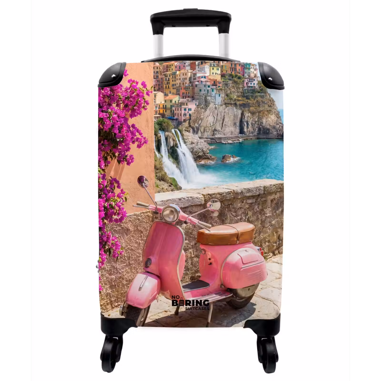 Koffer - Fahrzeug – Rosa – Küste – Sommer – Reisen - Voertuig - Roze - Kust - Zomer - Reizen NBS - Handbagage koffer - Vrouwen middel