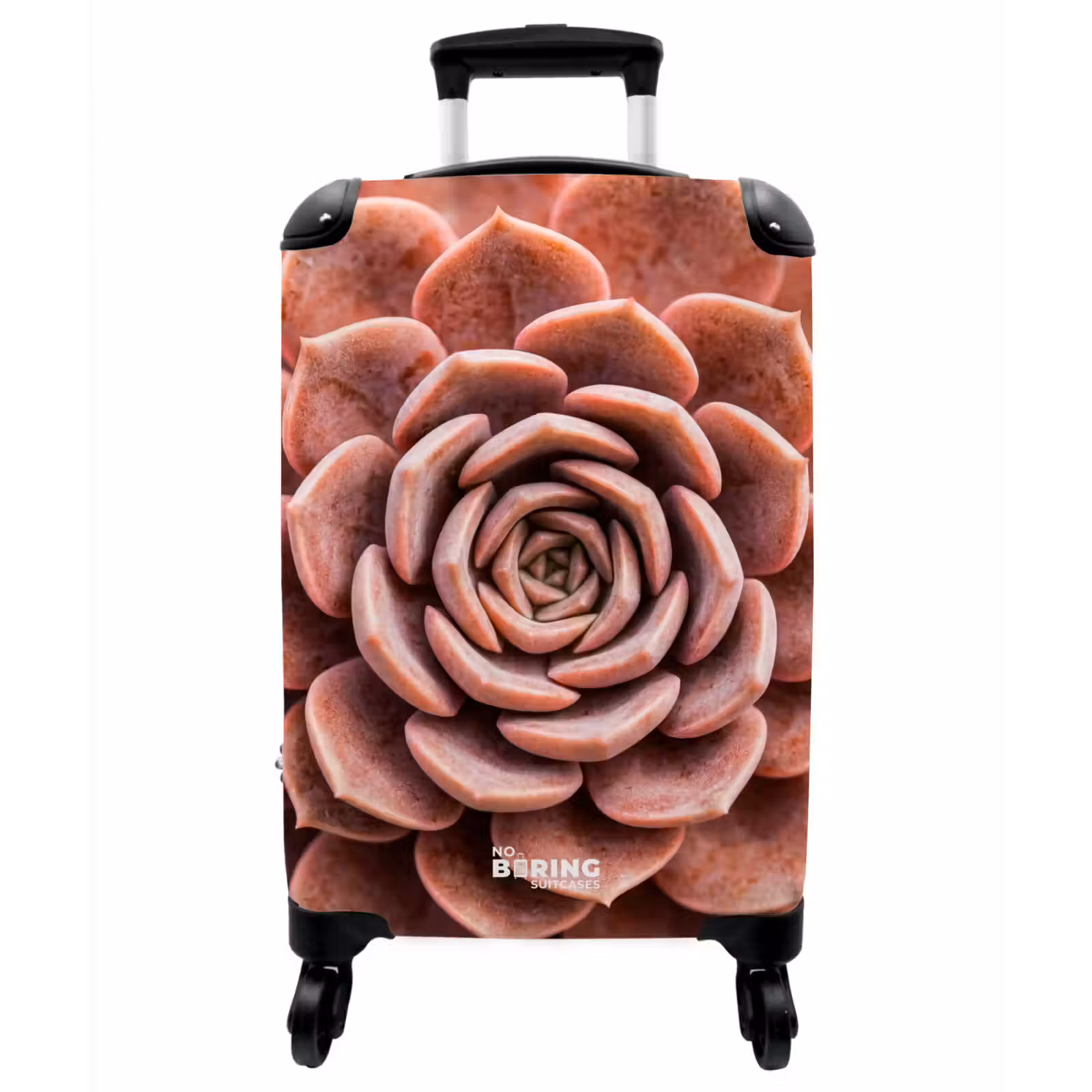 Koffer - Fettpflanze – Bio – Rosa - Vetplant - Organisch - Roze NBS - Handbagage koffer - Vrouwen middel