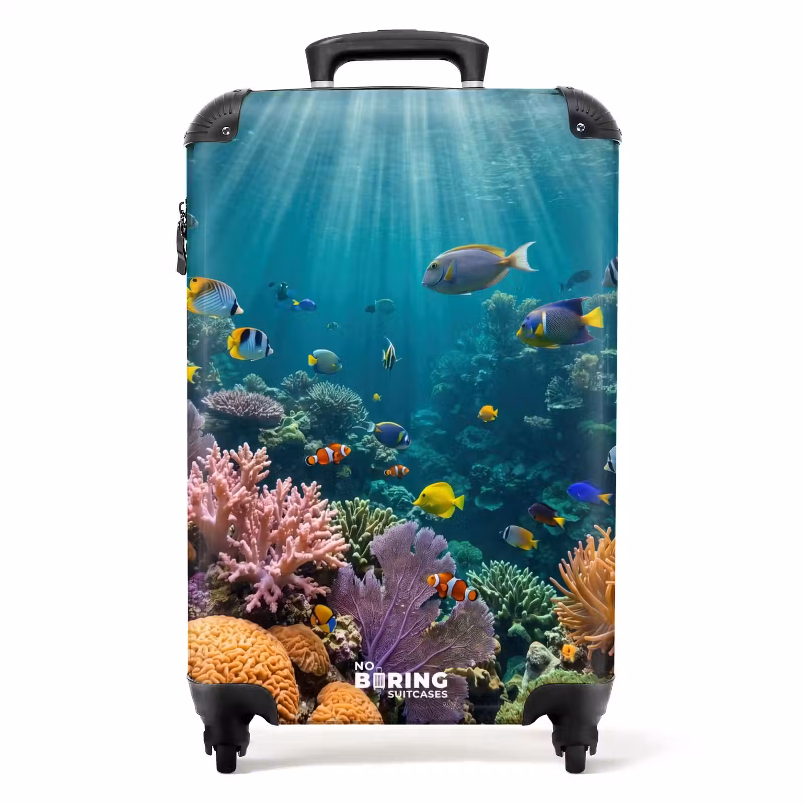 Koffer - Fisch – Koralle – Ozean – Natur – Farbenfroh - Vis - Koraal - Oceaan - Natuur - Kleurrijk NBS - Handbagage koffer - Volwassenen Unisex middel