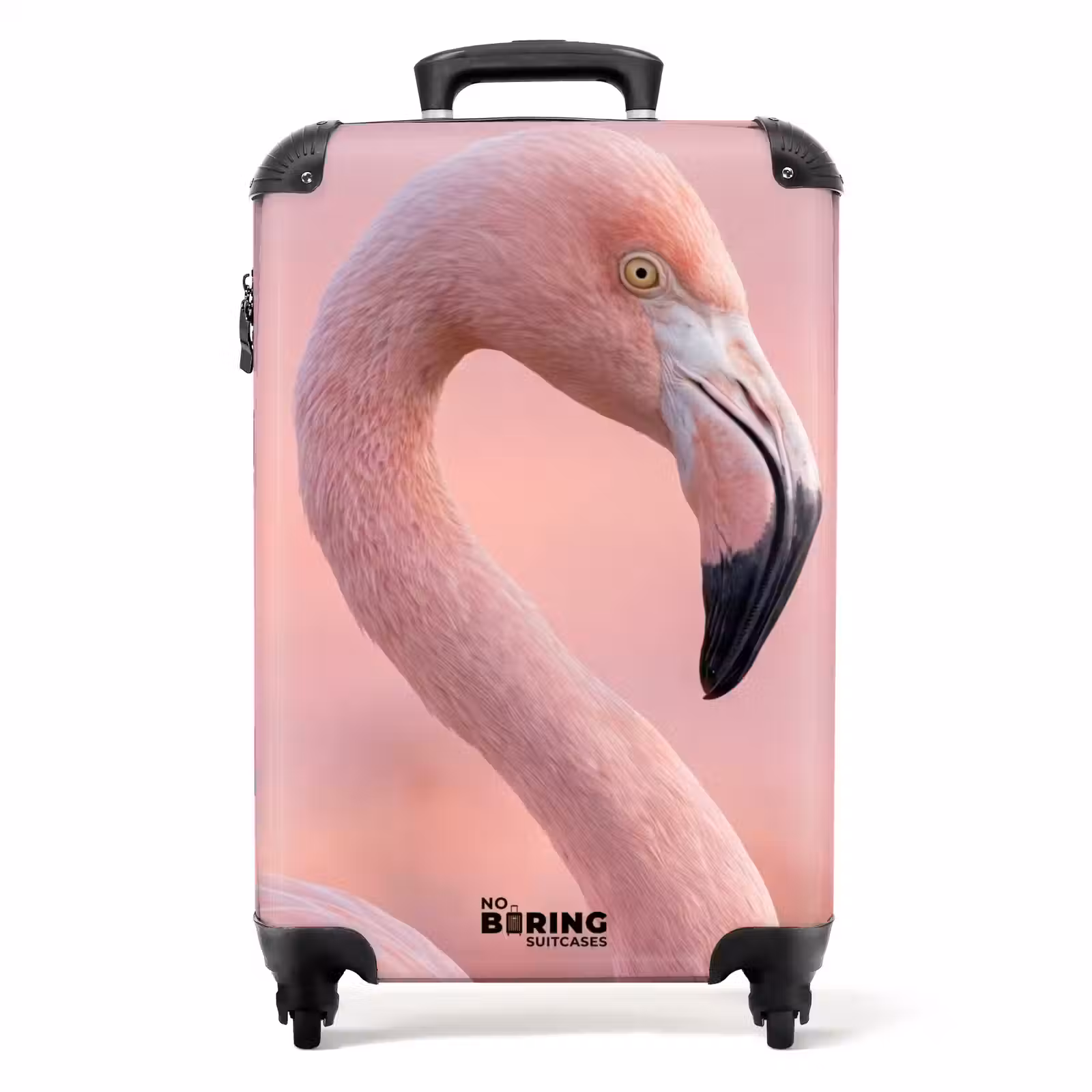 Koffer - Flamingo – Porträt – Rosa - Flamingo - Portret - Roze NBS - Handbagage koffer - Volwassenen Unisex middel