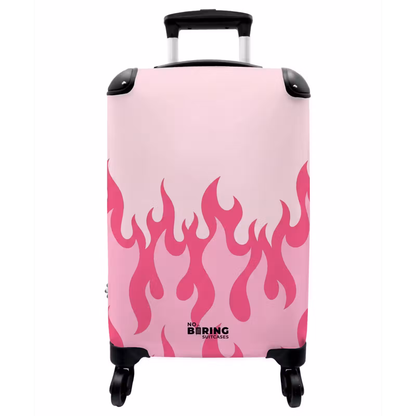 Koffer - Flammen – Muster – Abstrakt – Modern – Rosa - Vlammen - Patroon - Abstract - Modern - Roze NBS - Handbagage koffer - Vrouwen middel