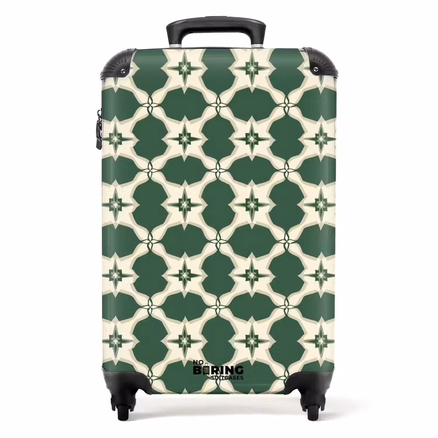 Tegel - Klassiek - Groen NBS - Handbagage koffer - Volwassenen Unisex middel -productfoto_recht