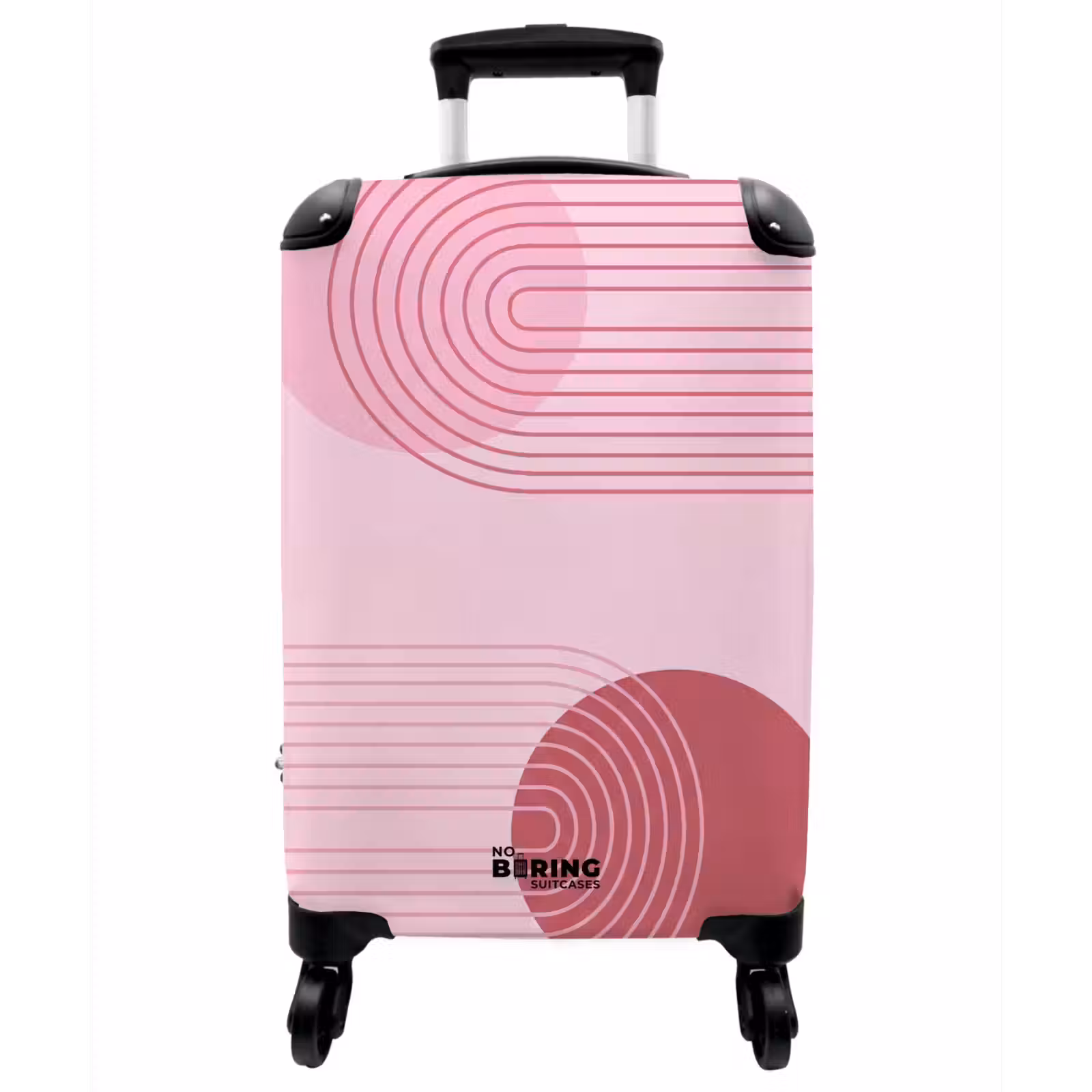 Koffer - Formen – Linien – Minimalistisch – Rosa - Vormen - Lijnen - Minimalistisch - Roze NBS - Handbagage koffer - Vrouwen middel