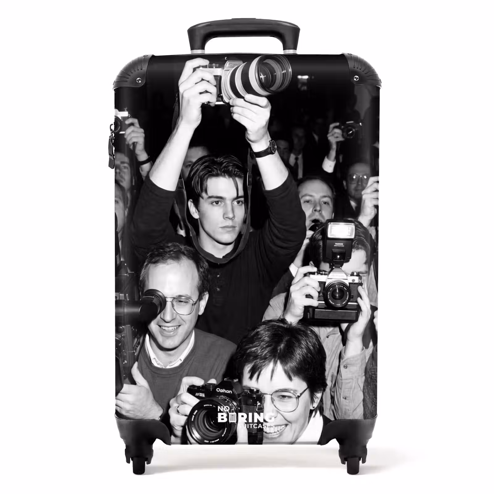 Koffer - Fotografen – Menschenmenge – Blitzlichter – Journalismus - Fotografen - Menigte - Flitsers - Journalistiek NBS - Handbagage koffer - Volwassenen Unisex middel