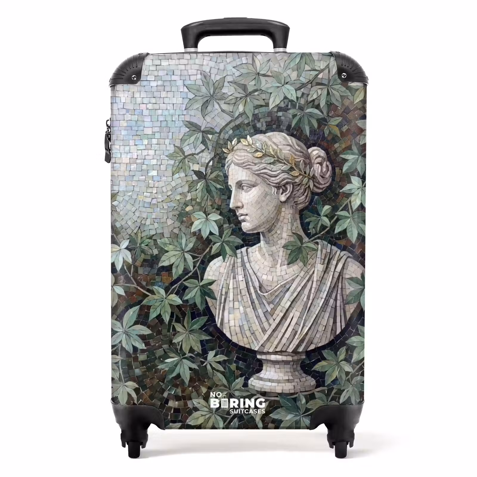 Koffer - Frau – Klassisch – Mosaik – Natur – Grün - Vrouw - Klassiek - Mozaiëk - Natuur - Groen NBS - Handbagage koffer - Volwassenen Unisex middel
