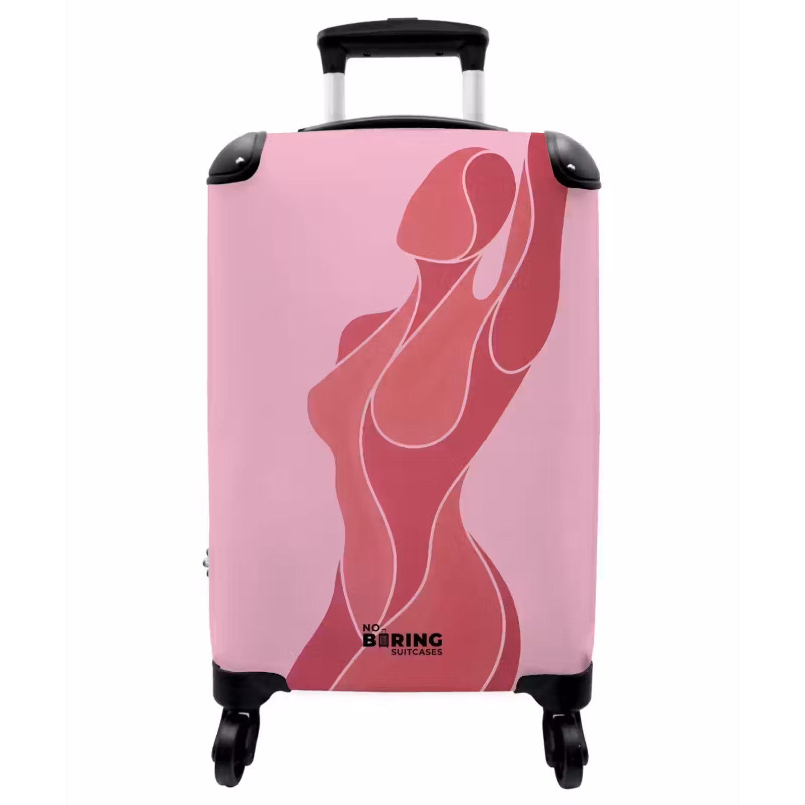 Koffer - Frau – Körper – Abstrakt – Rosa - Vrouw - Lichaam - Abstract - Roze NBS - Handbagage koffer - Vrouwen middel