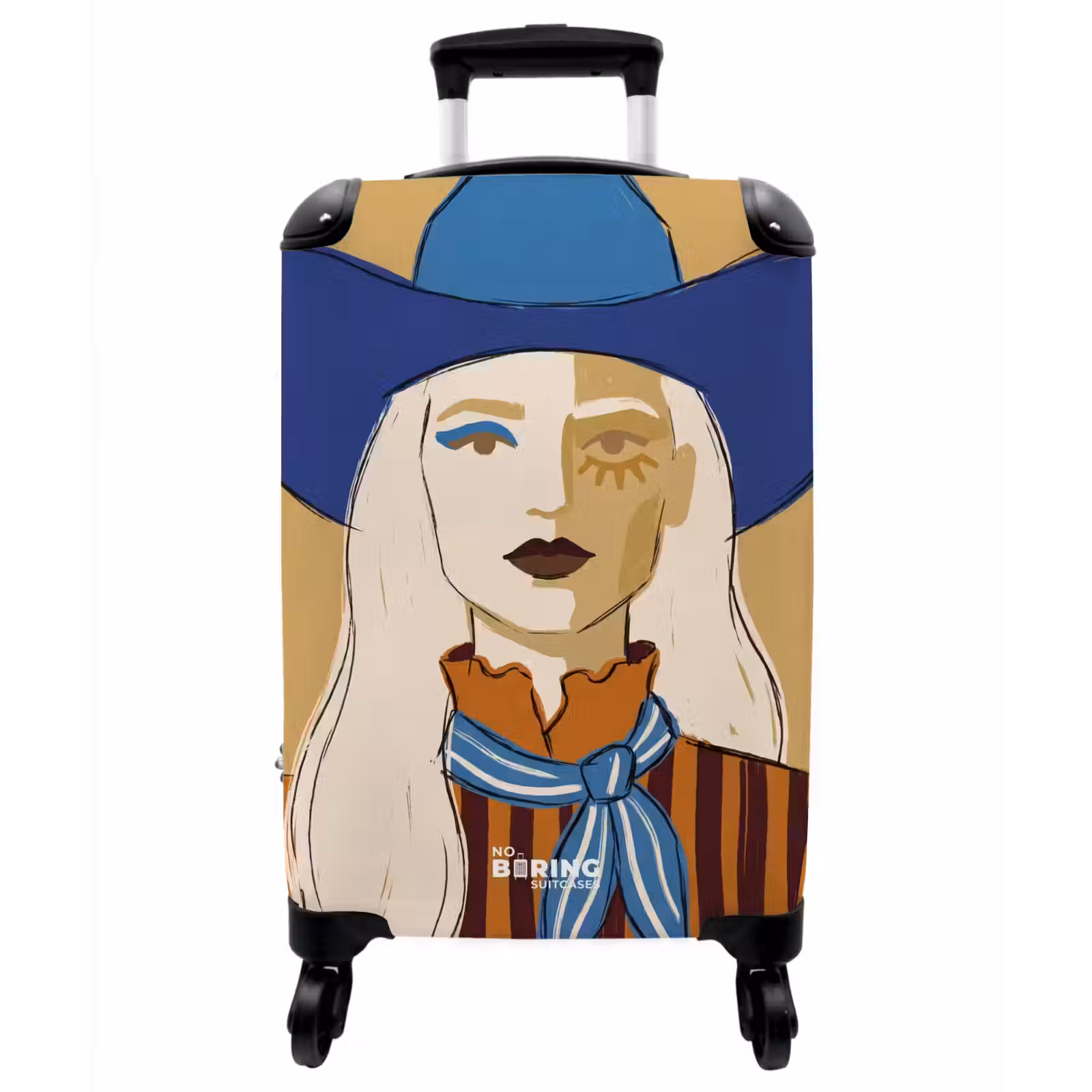Koffer - Frau – Porträt – Abstrakt – Farbenfroh – Modern - Vrouw - Portret - Abstract - Kleurrijk - Modern NBS - Handbagage koffer - Vrouwen middel